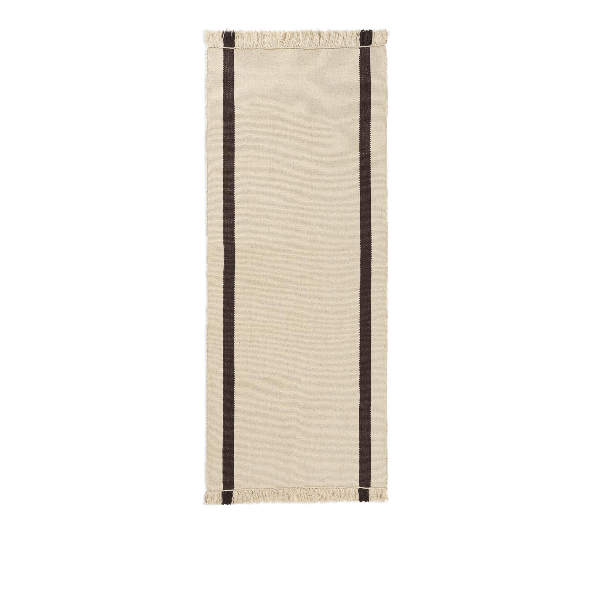 Ferm Living Calm Kilim Matto 80x200 Tumma Luonnonvalkoinen/kahvi