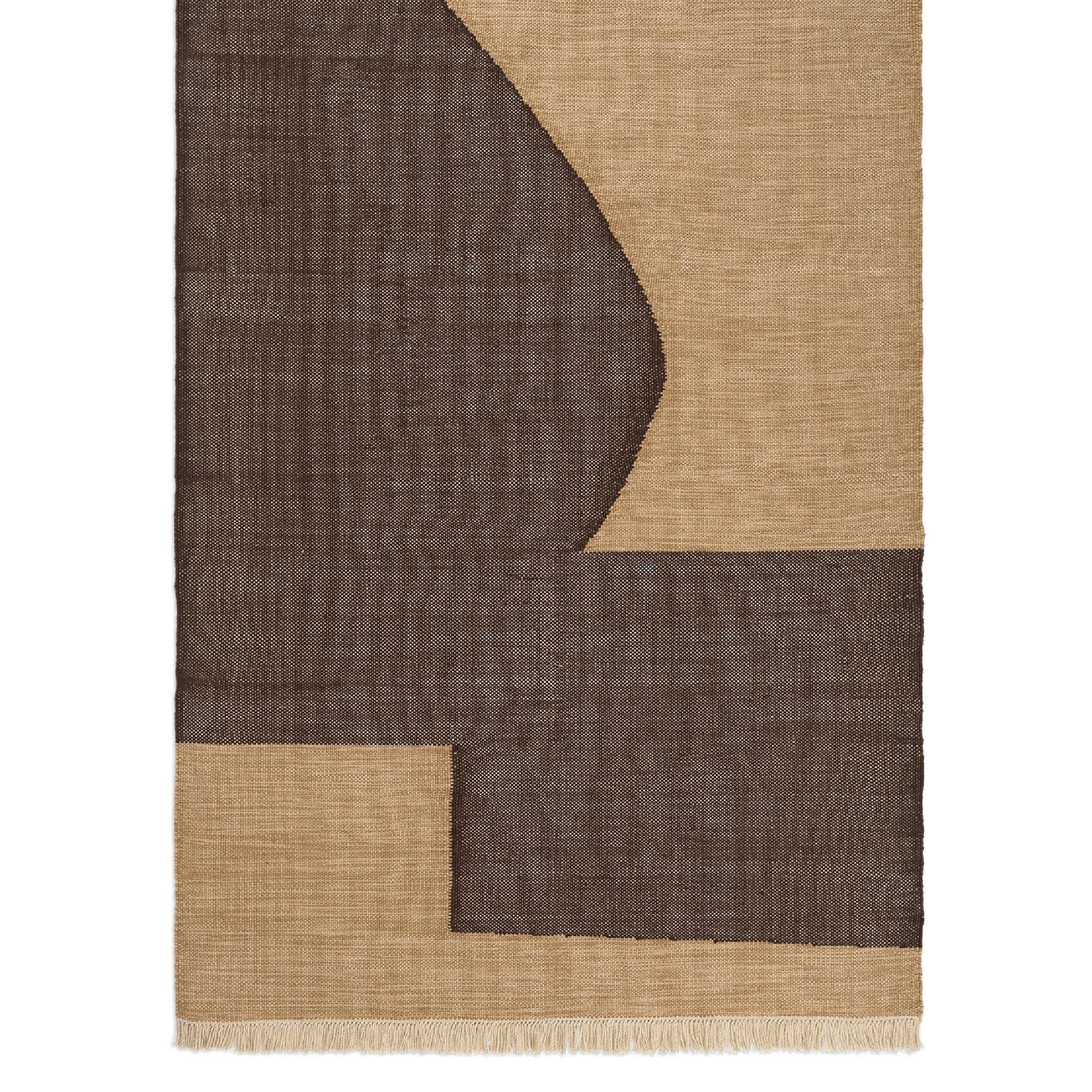 Ferm Living Forene -matto 140x200 Tan/suklaa