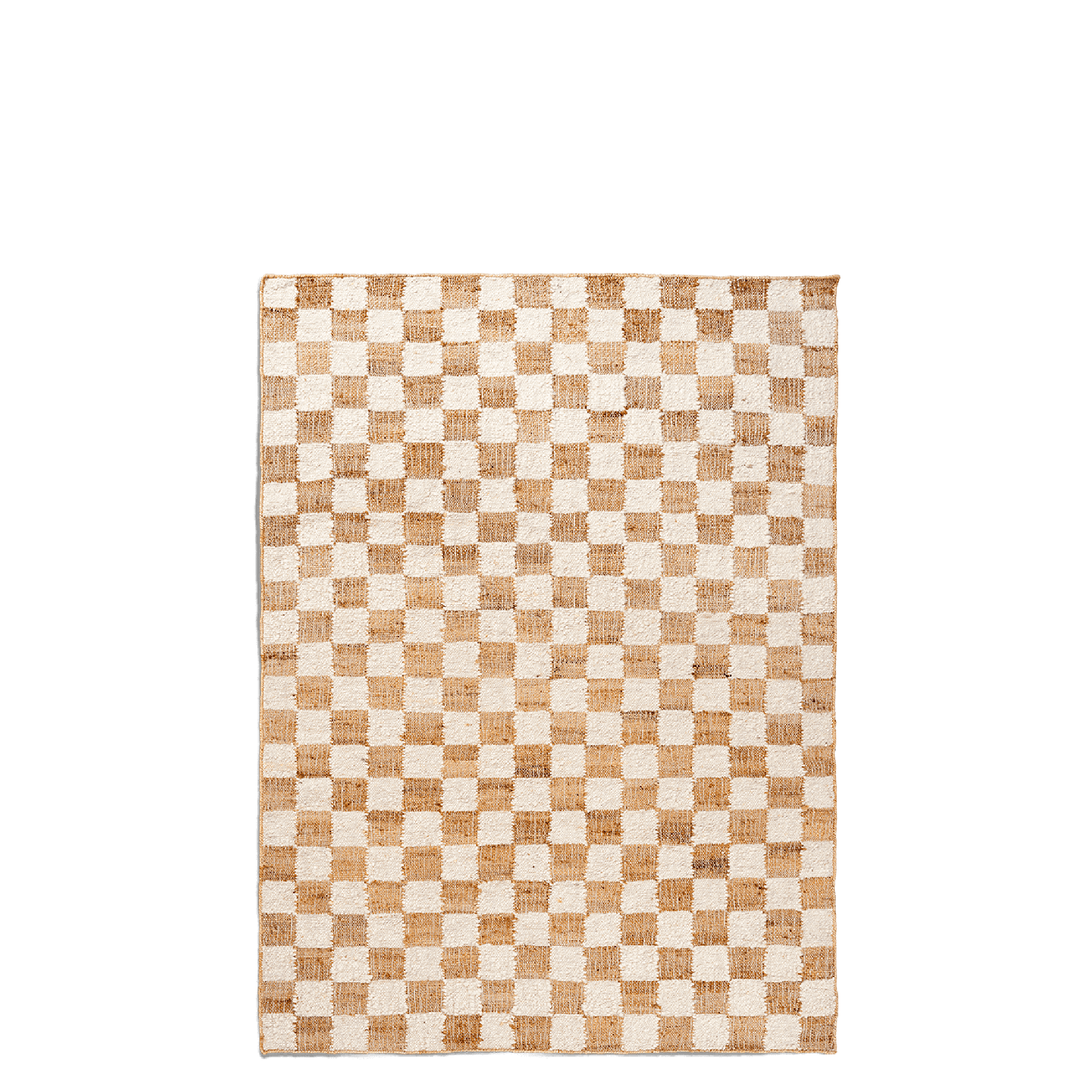 Ferm Living Check -villajuuttimatto 140x200 Luonnonvalkoinen/luonnollinen