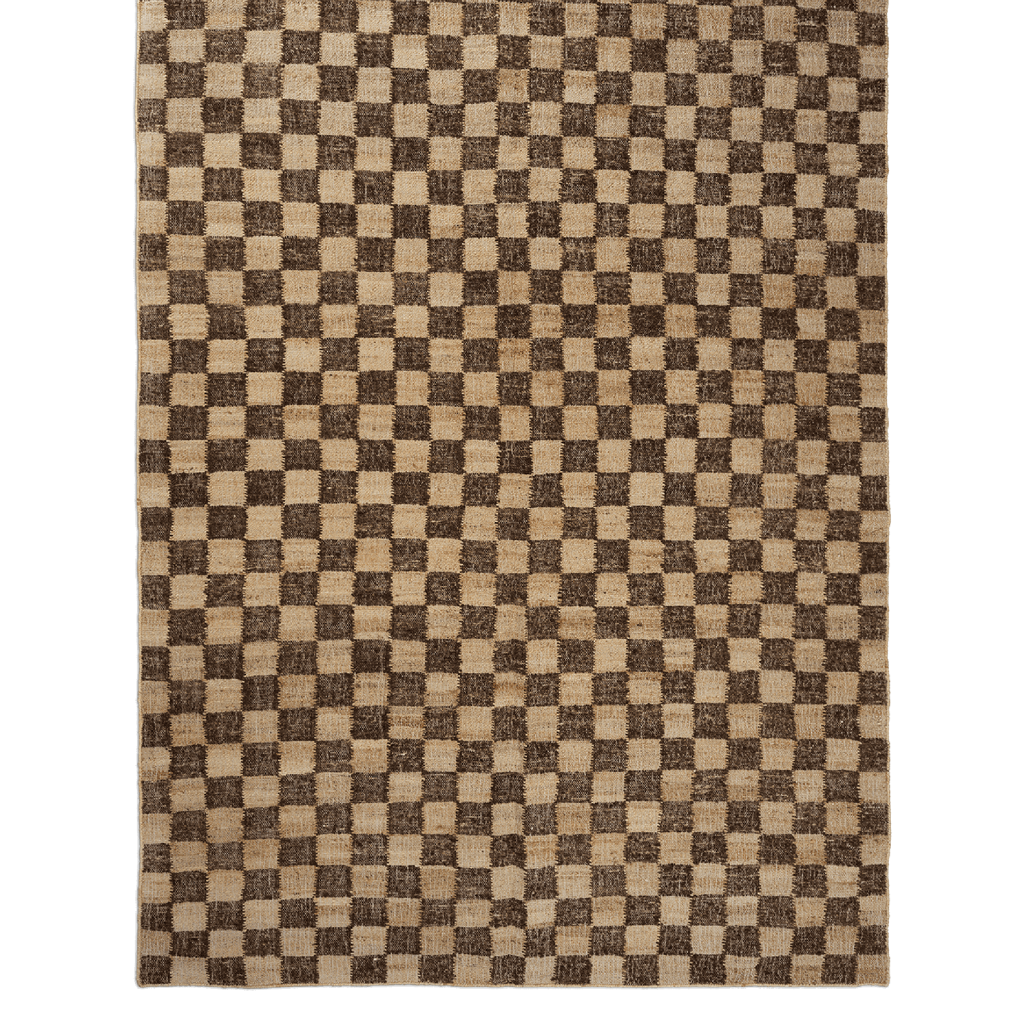 Ferm Living Alfombra De Yute De Lana A Cuadros 200x300 Café/Natural