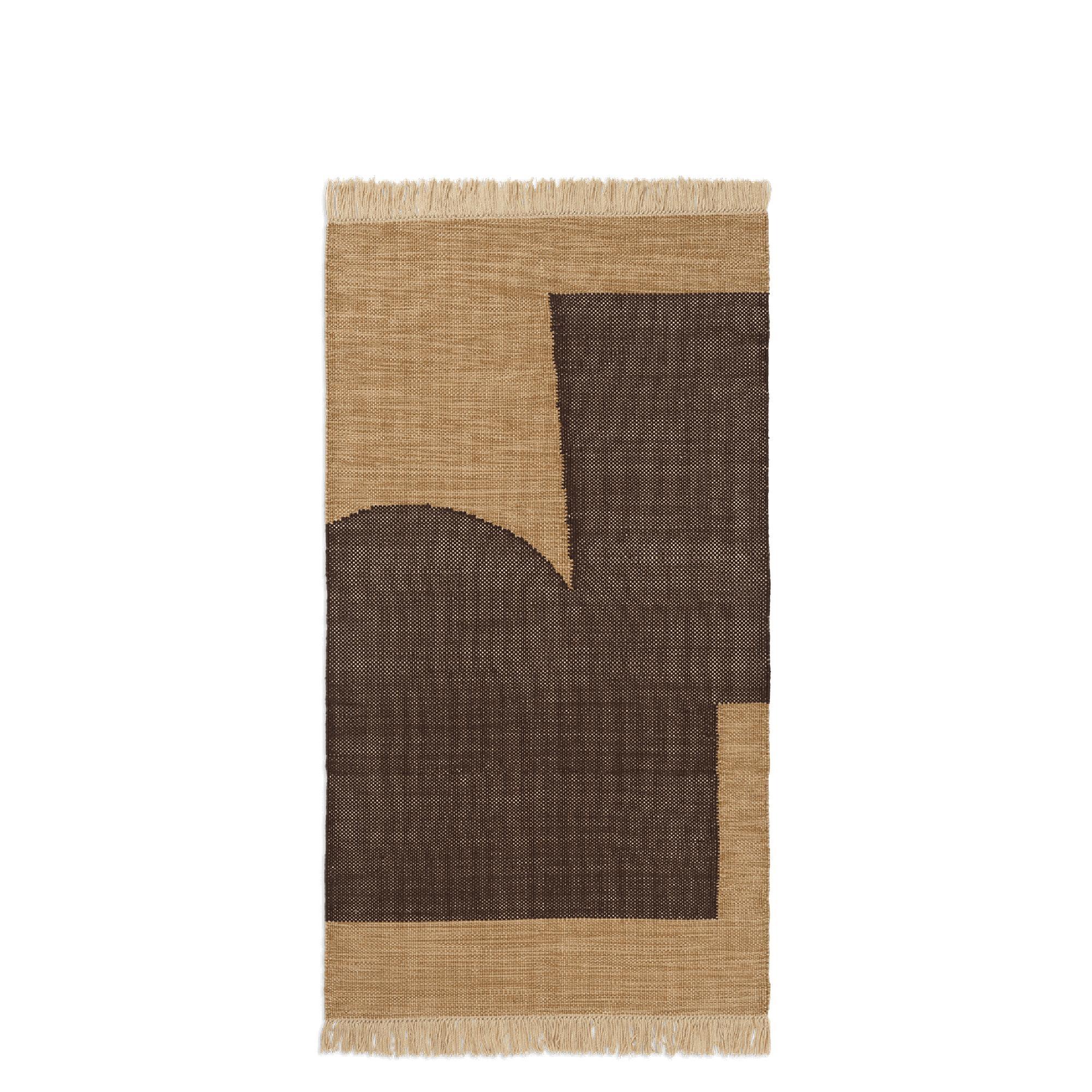 Ferm Living Tappeto Forene 80x140 cm Marrone chiaro/Cioccolato