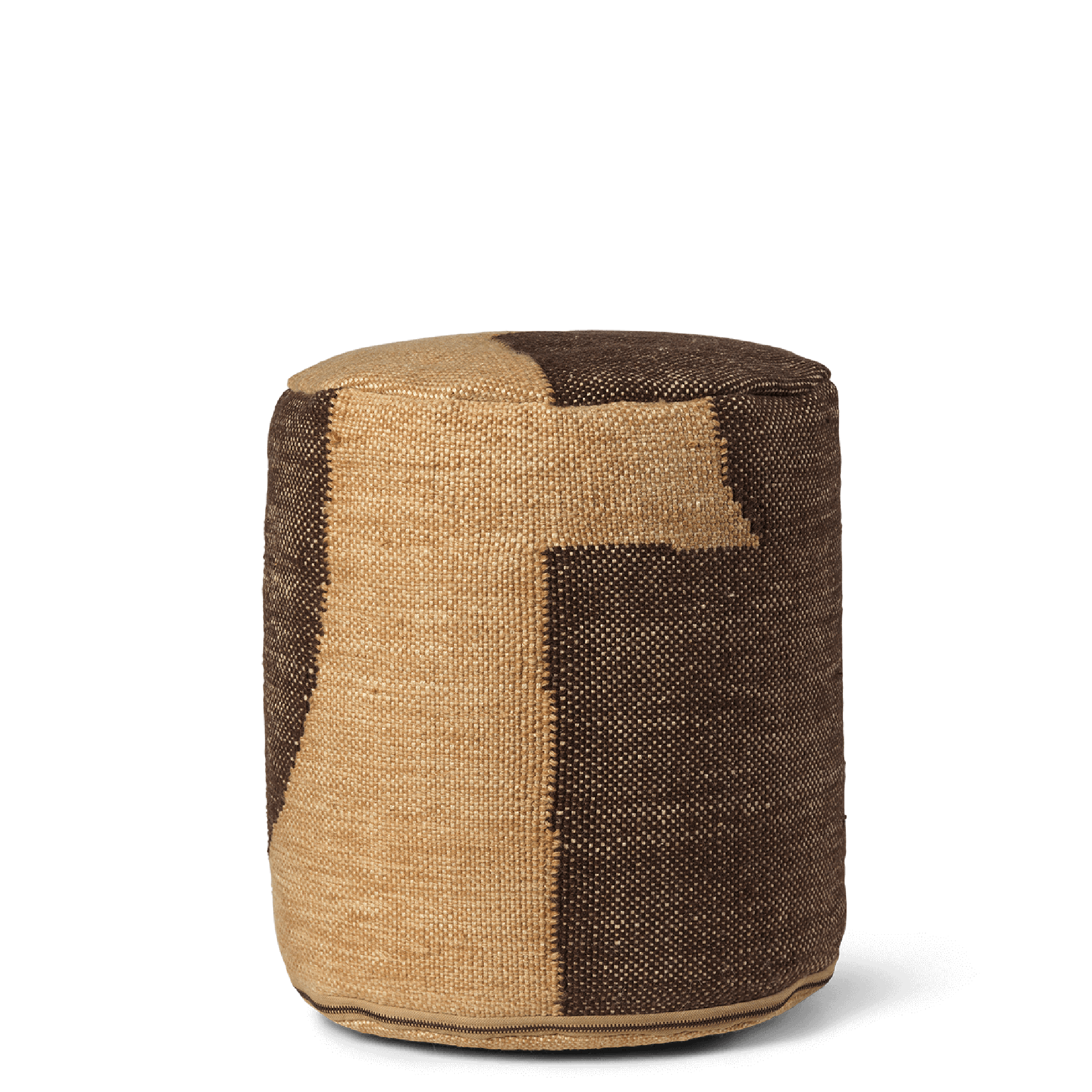 Ferm Living Forene Pouf Cilindro Marrone/cioccolato