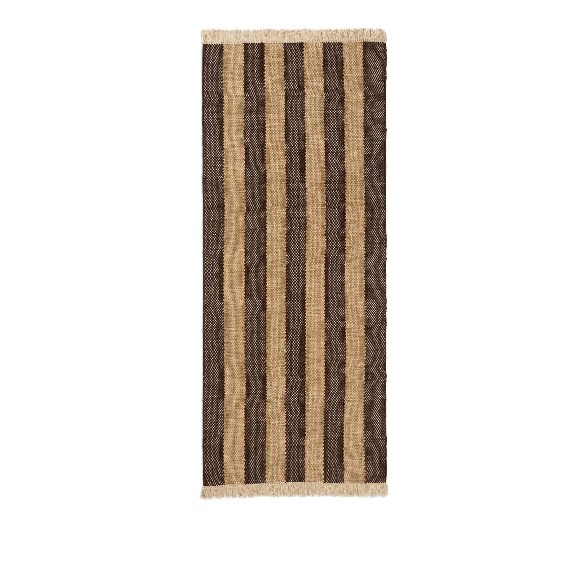 Ferm Living Alfombra Ives 80x200 Bronceado/Chocolate