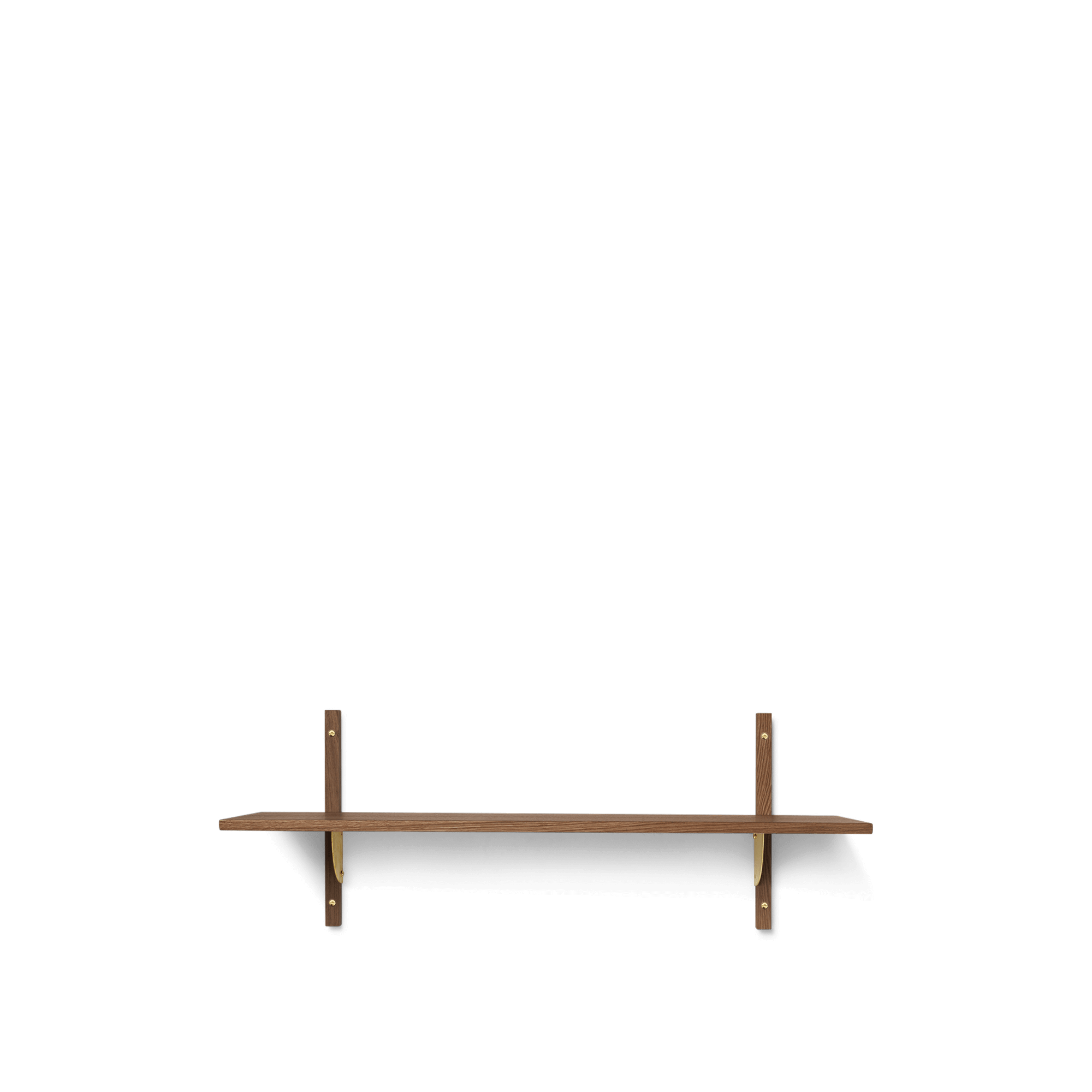 Ferm Living Sector Single/Wide Shelf Smoked Oak/ Brass