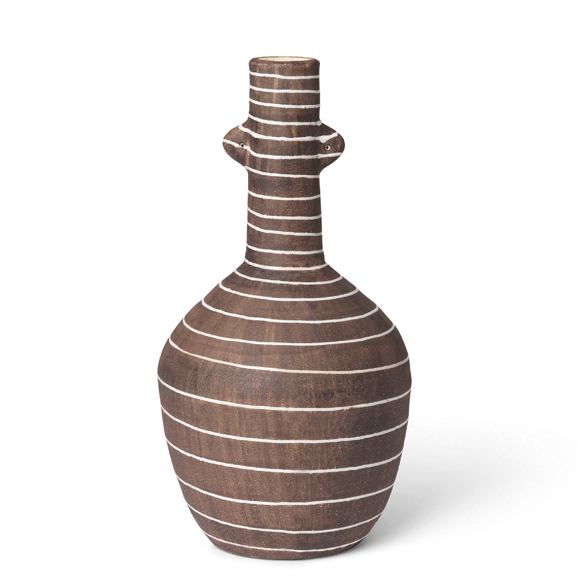 Ferm Living Brura Vase Kahvi/valkoinen