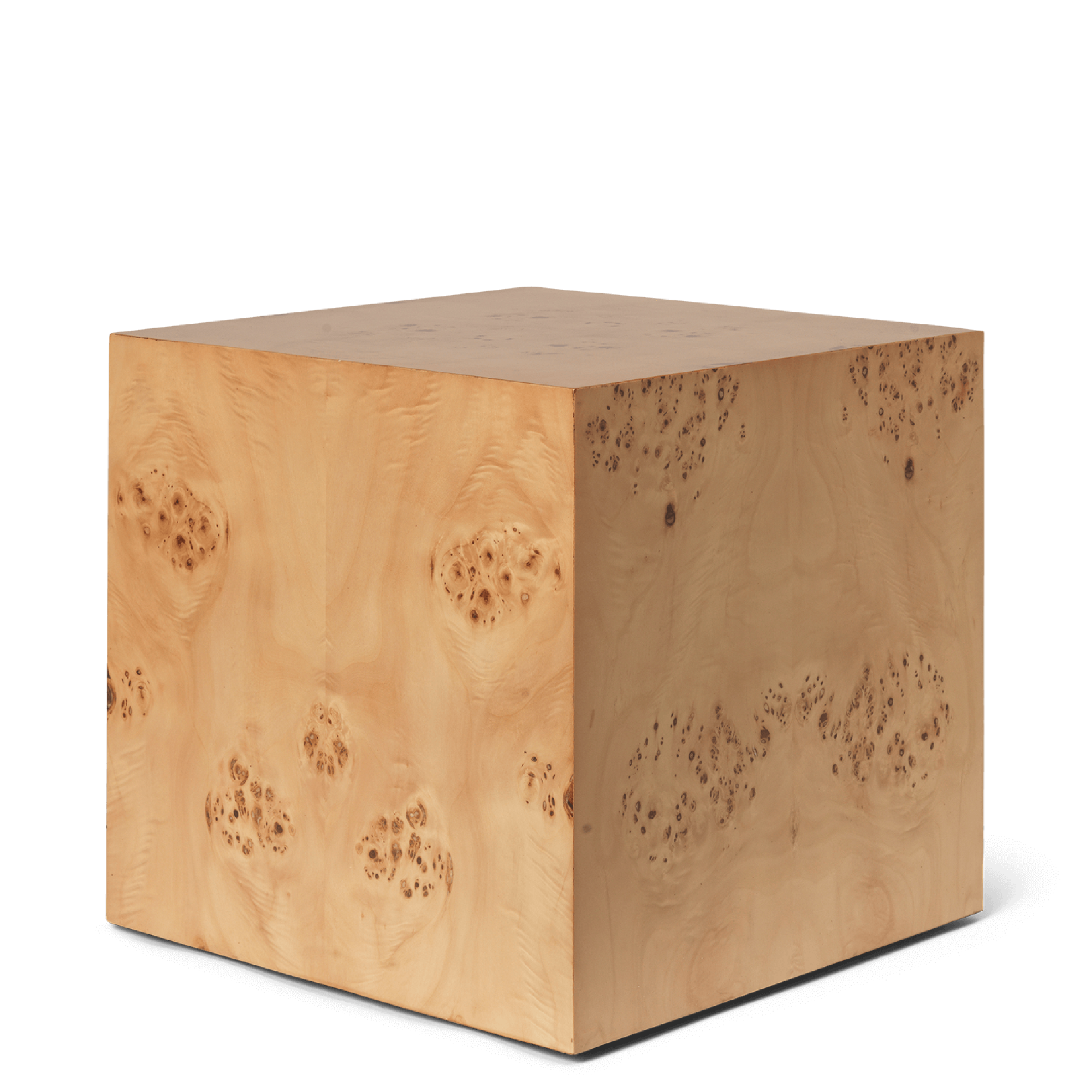 Ferm Living Tavolino Cubo in Radica Naturale