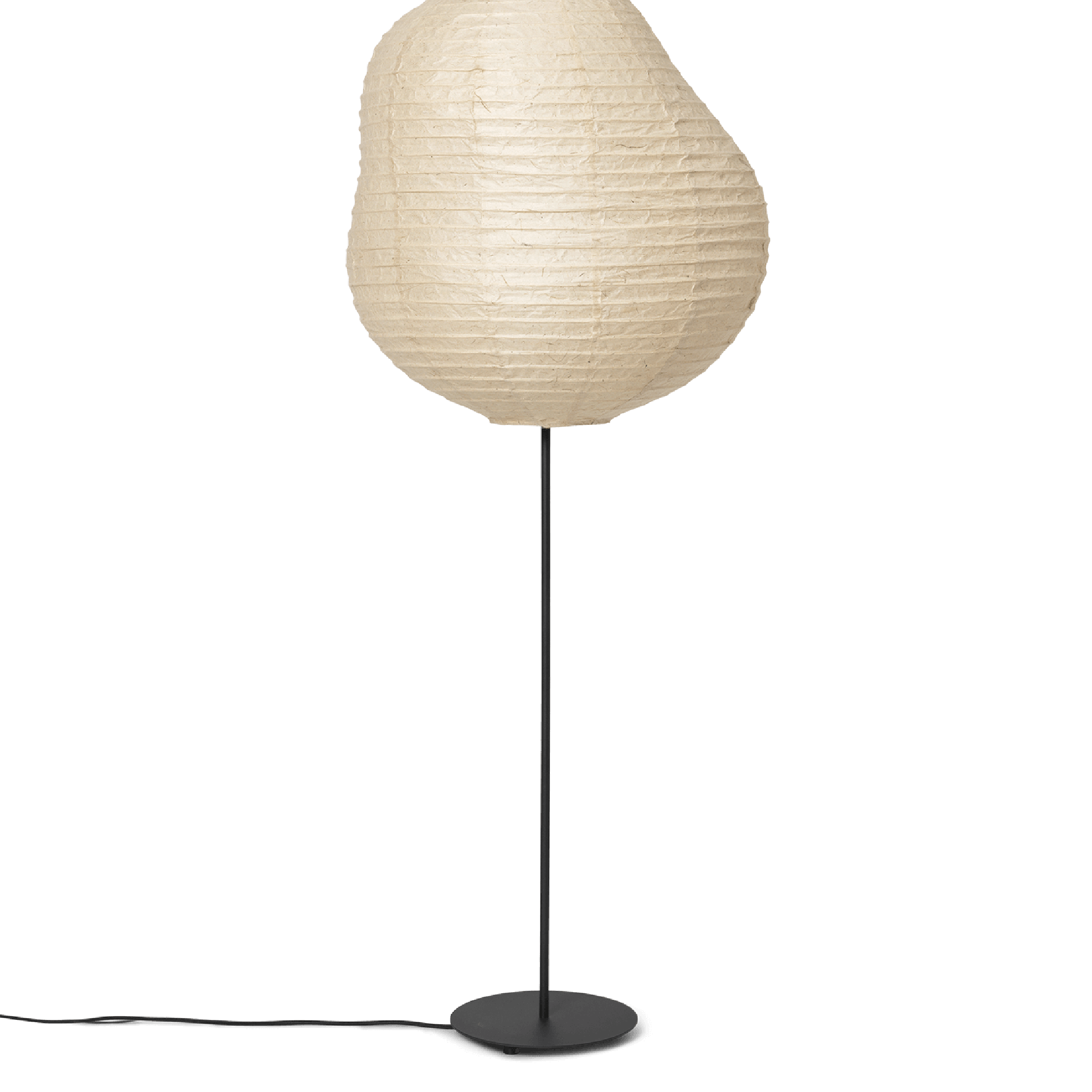 Ferm Living Kurbis Gulvlampe Høj Natural/Sort