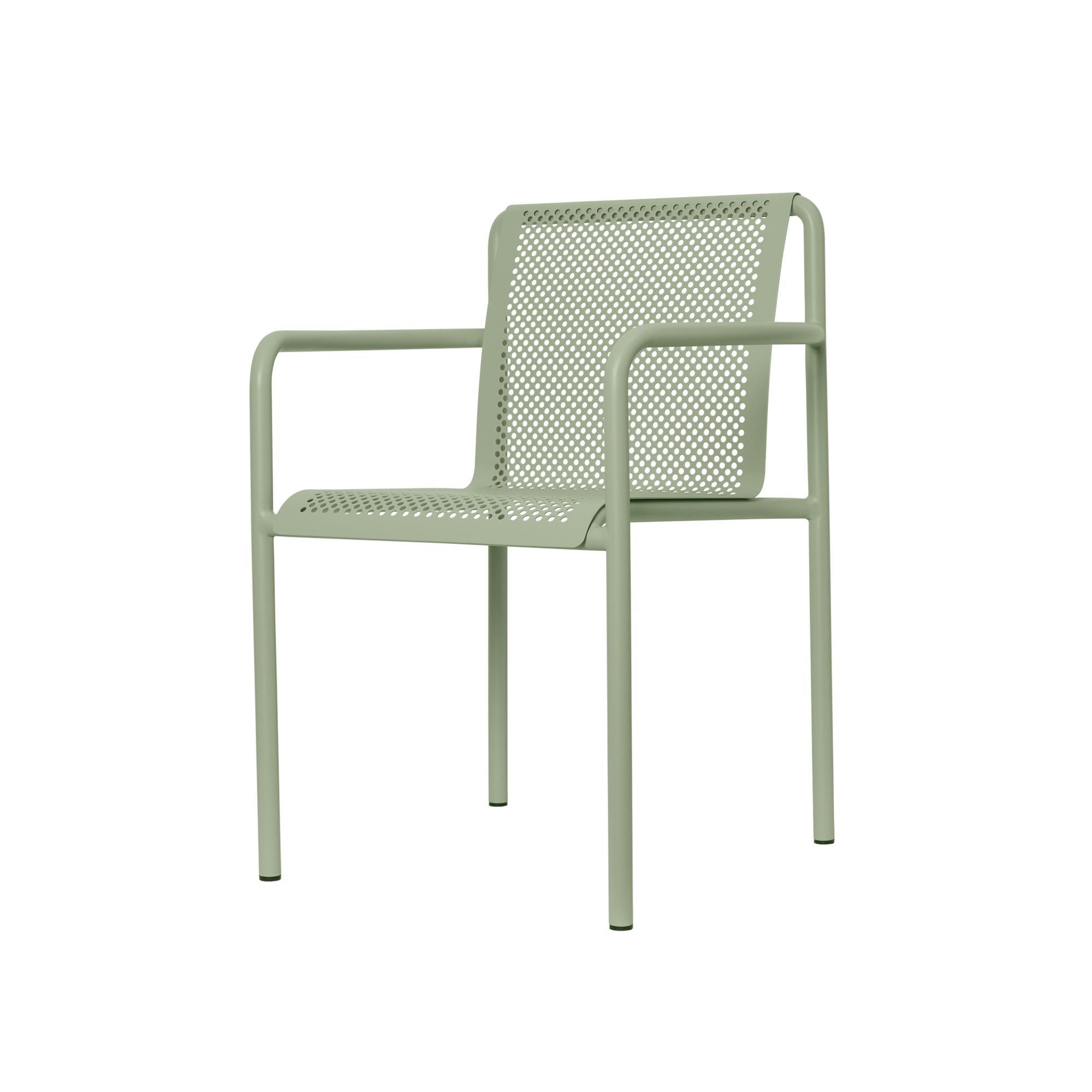 Chaise D\'extérieur avec Accoudoirs Dapple de Ferm Living , Vert Thé