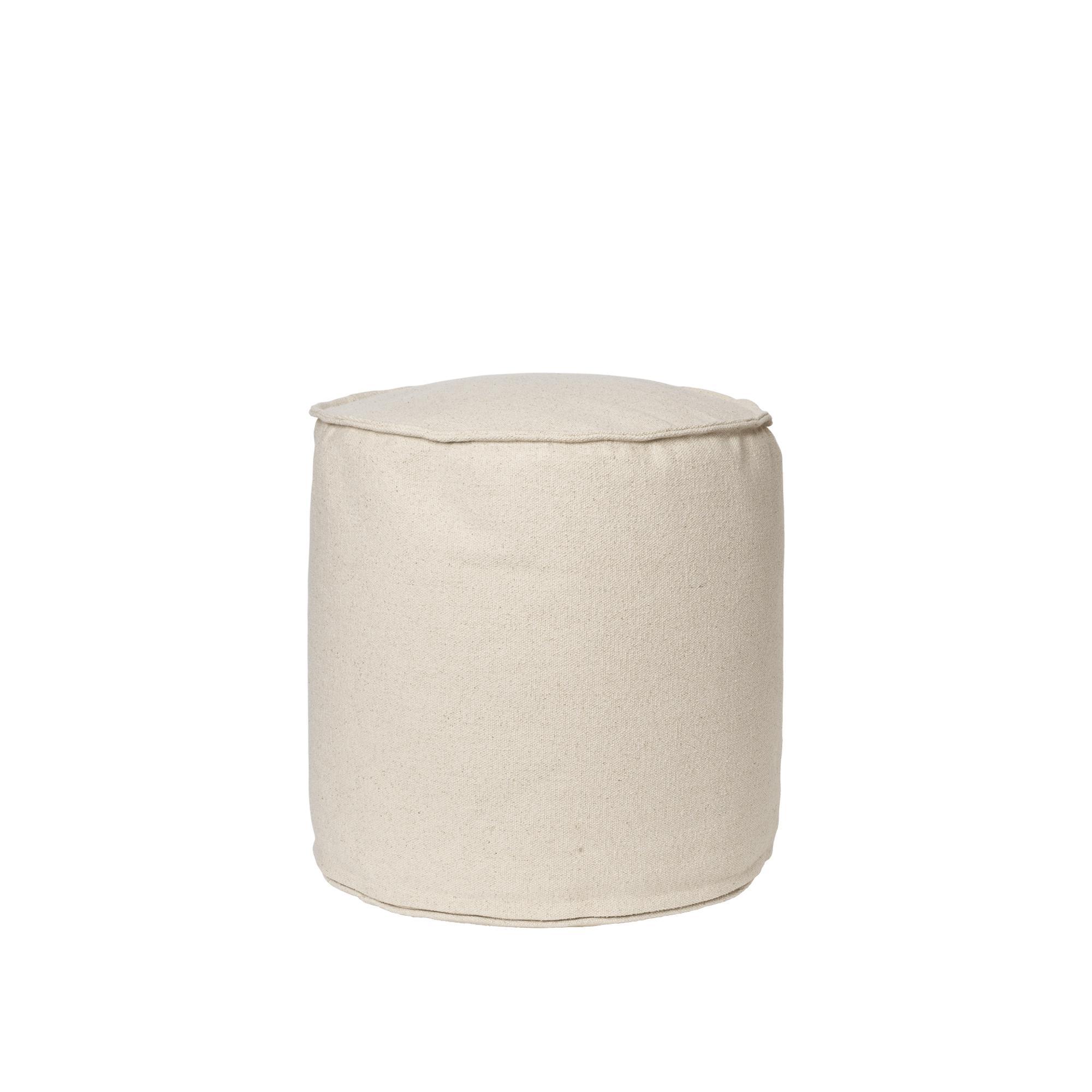 Ferm Living x Utzon Can Lis Aun Aun Pouf in Cotone Ø40 Bianco Sporco