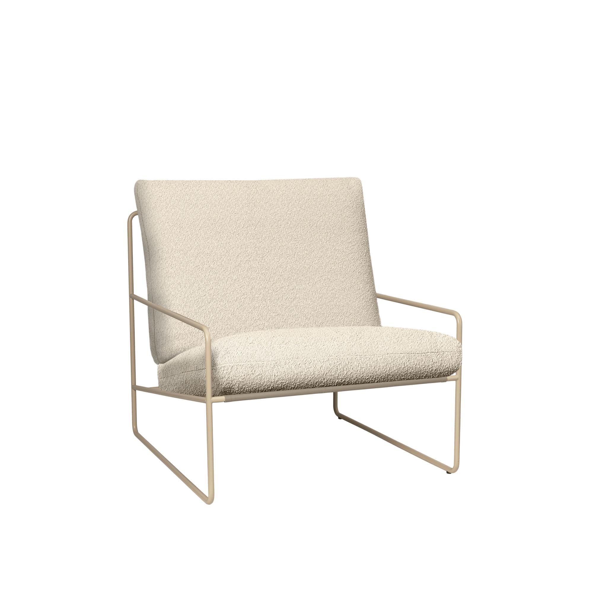 Divano 1 Posto Desert Ferm Living Bouclé/Cashmere/ Bianco Sporco