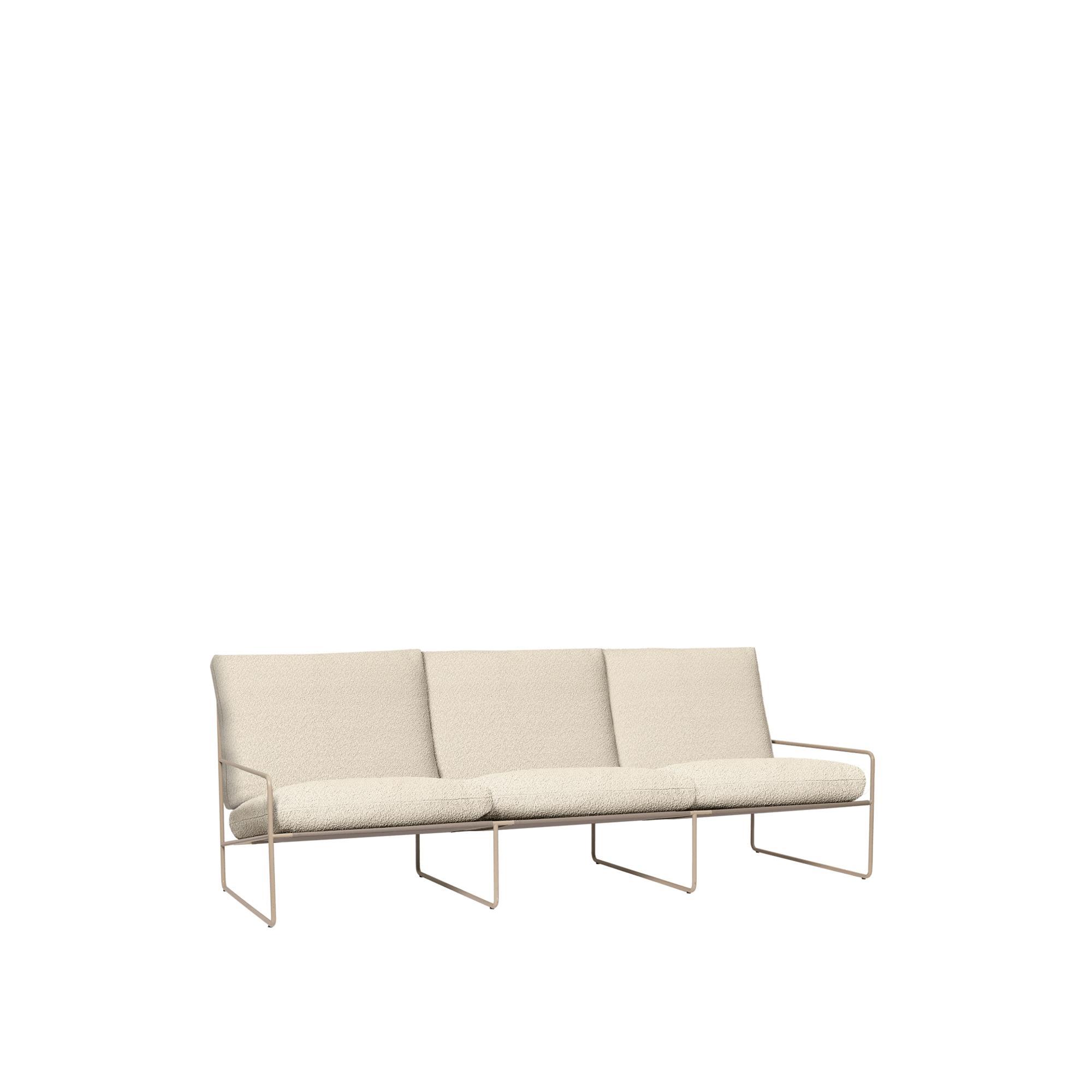 Divano A 3 Posti Desert di Ferm Ferm Living Bouclé/Cashmere/ Bianco Sporco