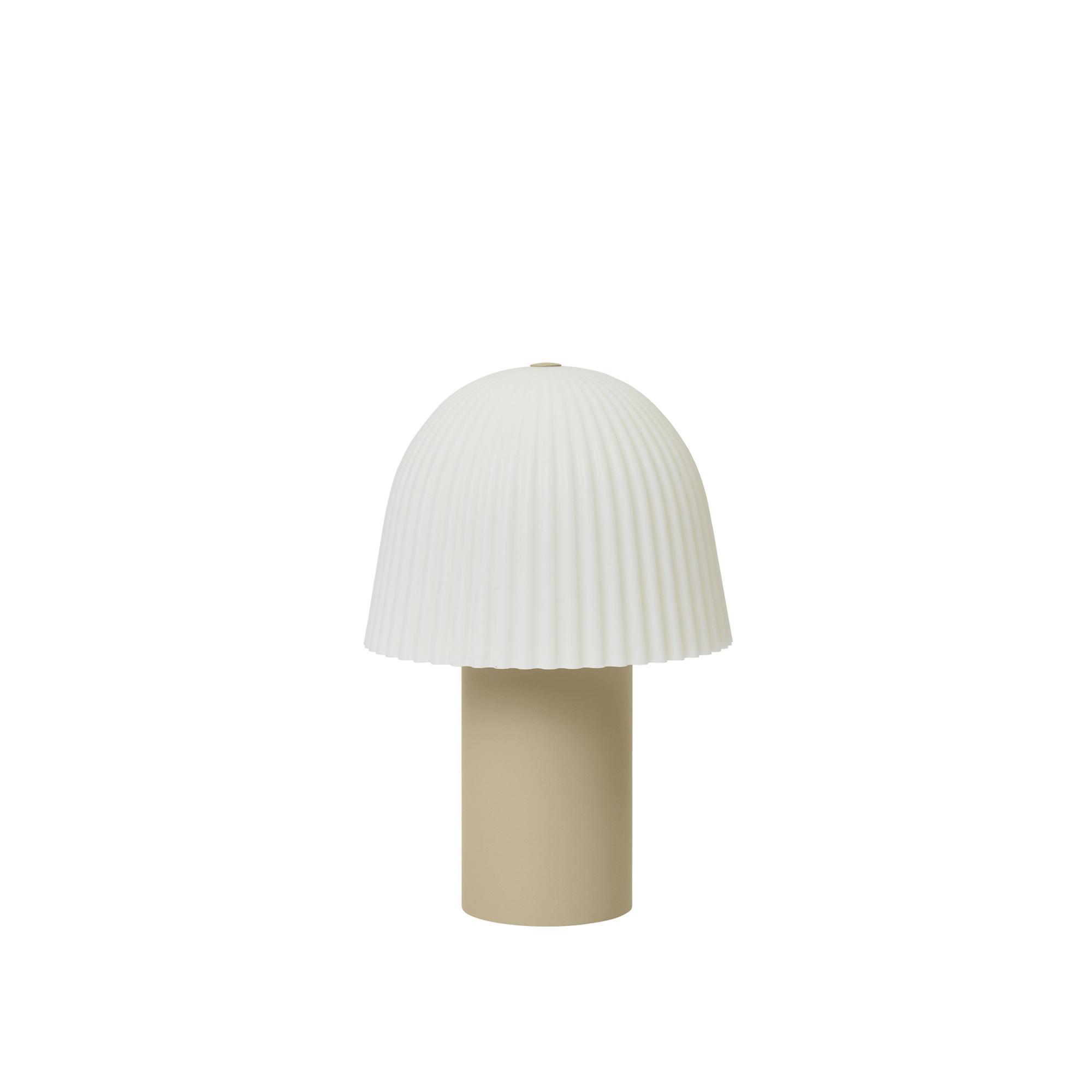 Lámpara portátil Frill de Ferm Living en cachemira y Blanco