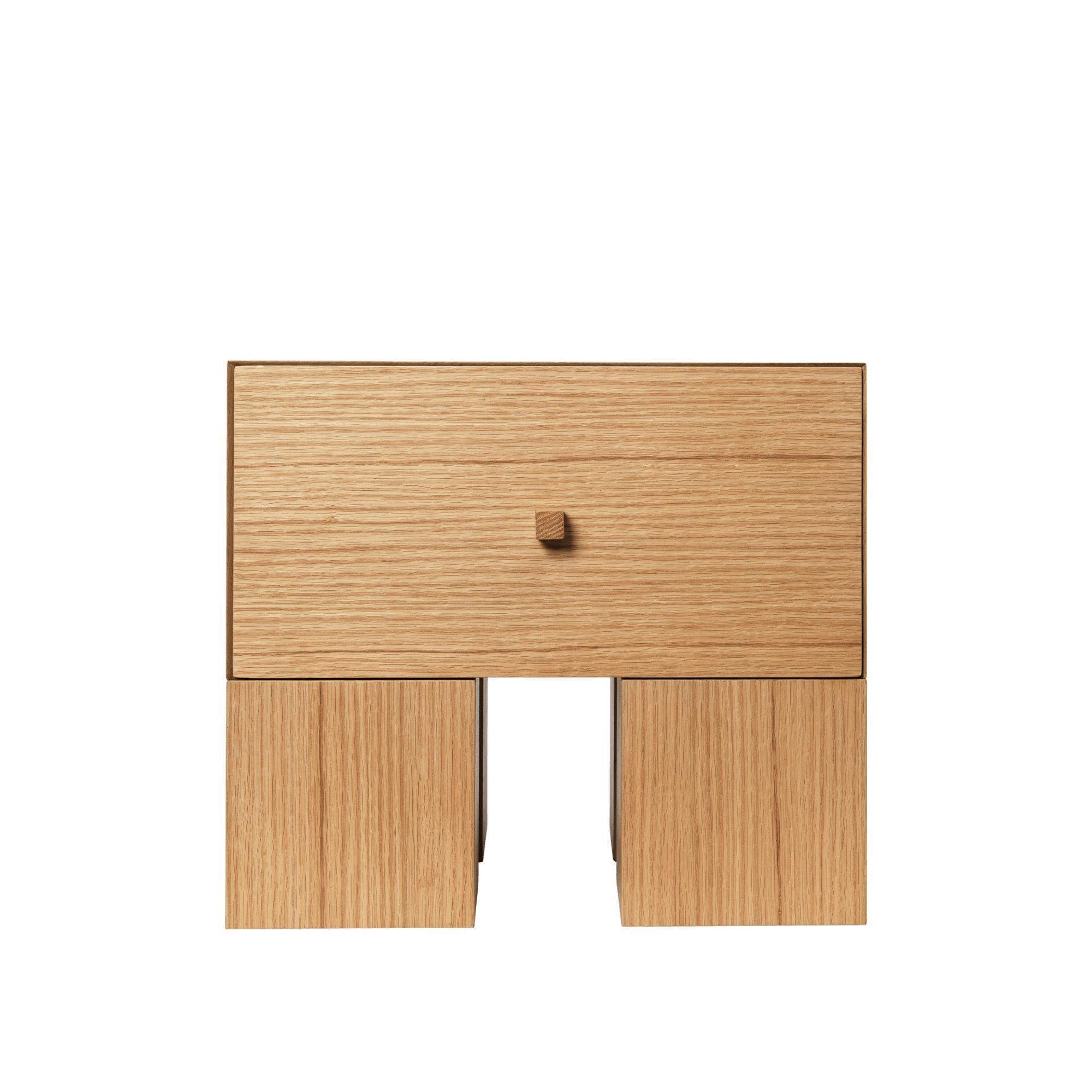 Ferm Living Kuben Bedside Table 1x1 Natural Oak