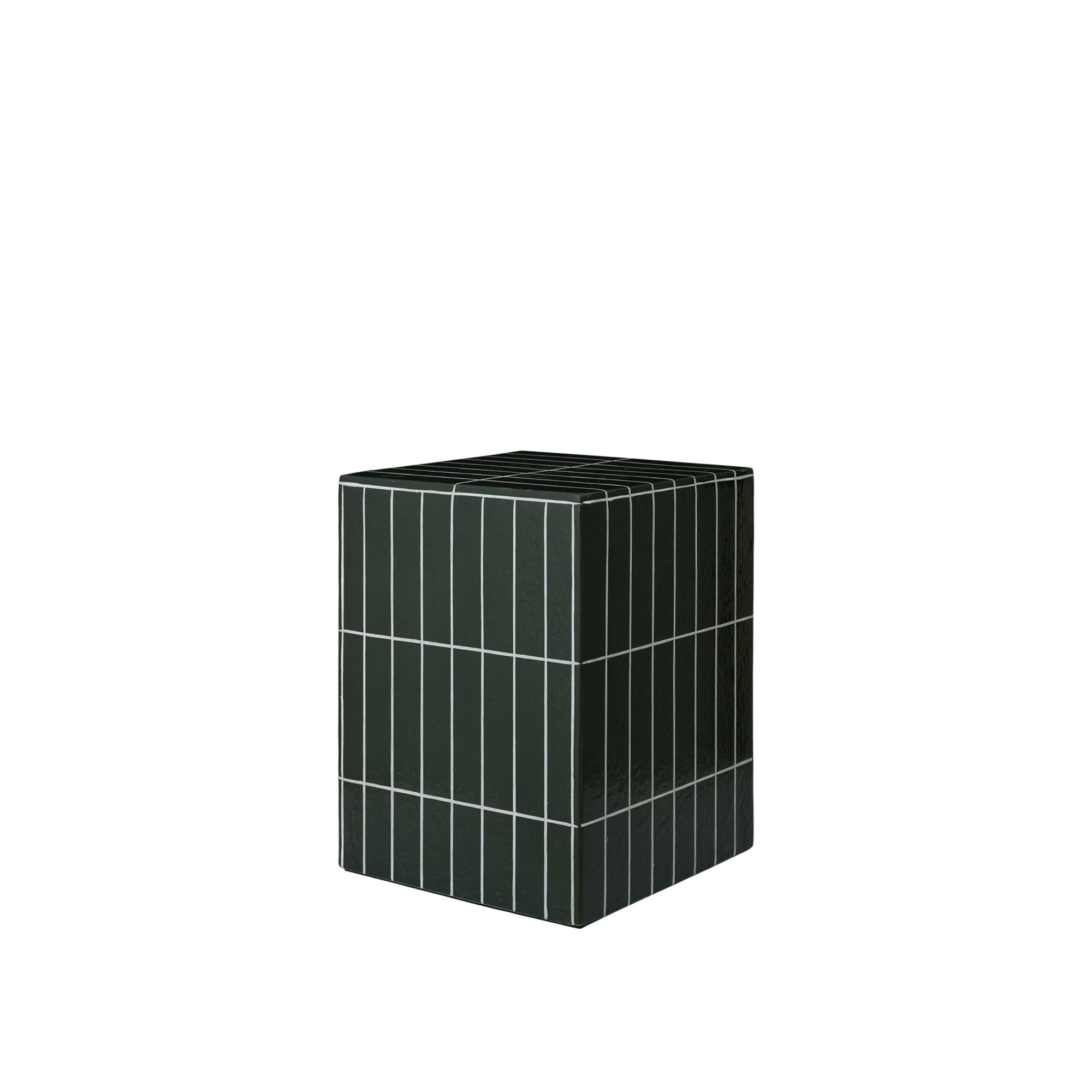 Mesa auxiliar de pilar Ferm Living Verde oscuro