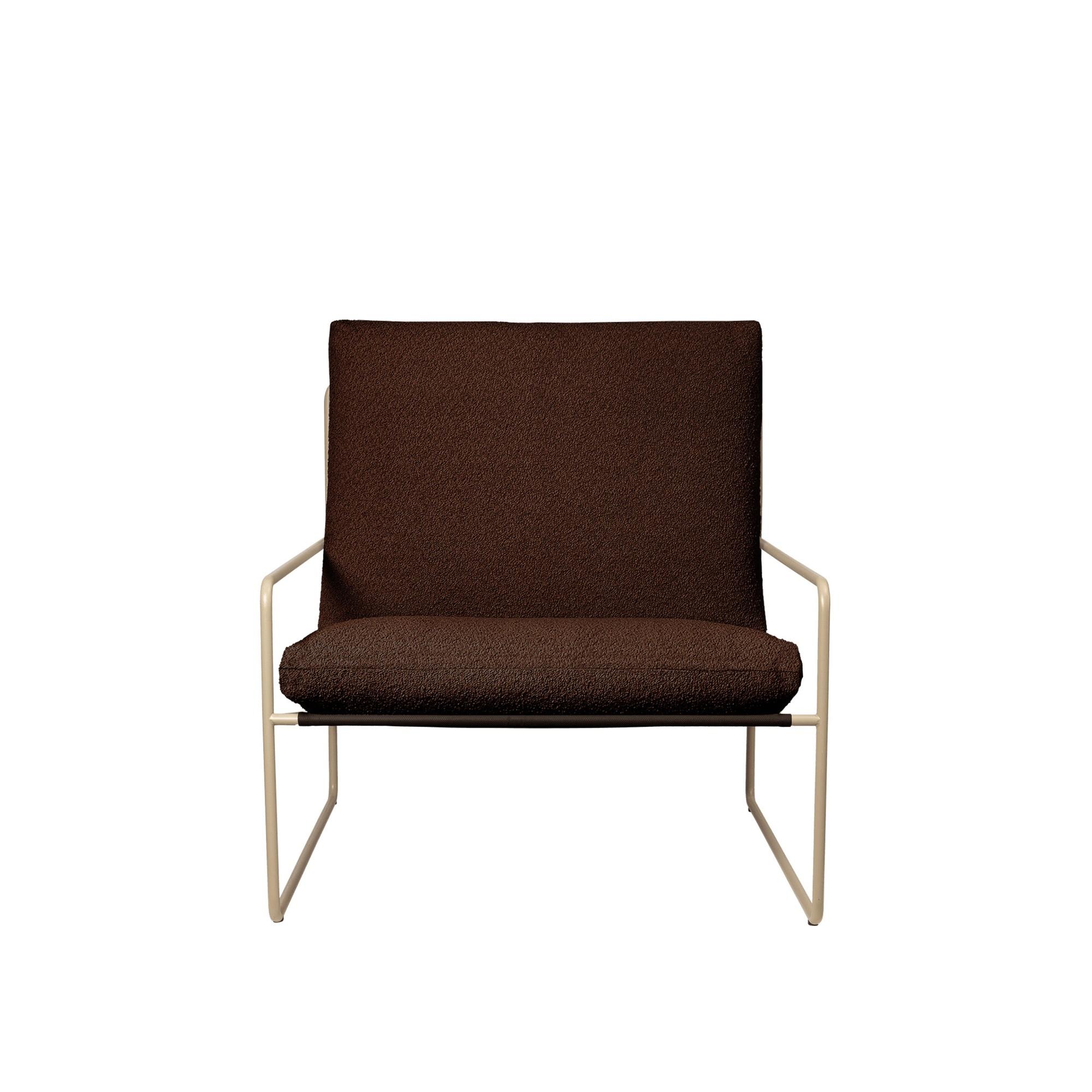 Ferm Living Desert Cushion Cover Set Pure Bouclé/Chestnut