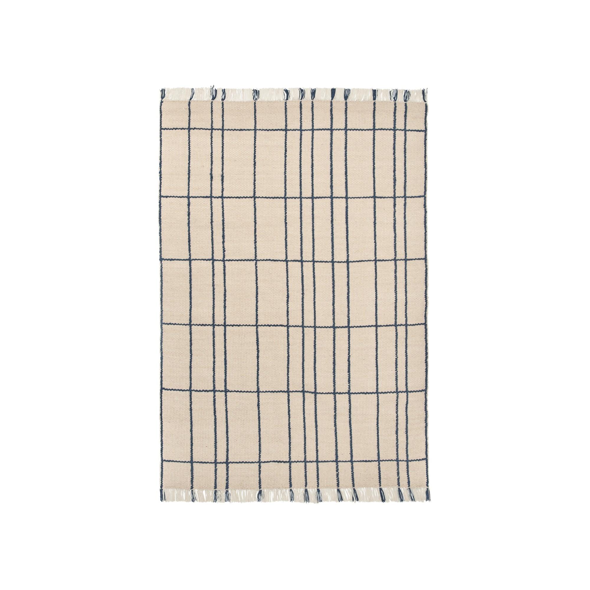 Ferm Living Sen Rug 170x240 Parchment/Indigo