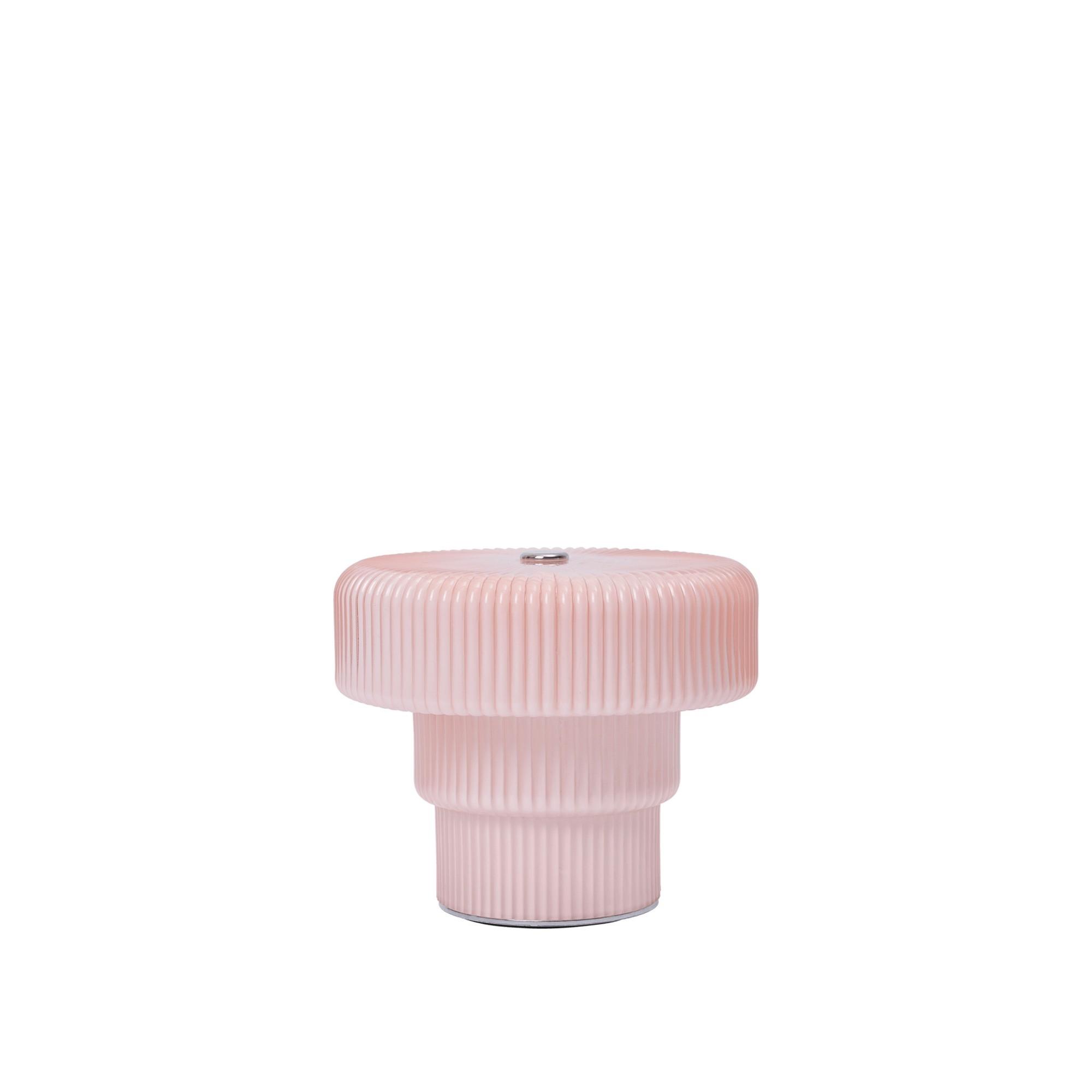 Ferm Living Ripple Portable Lamp H10 Pale Rose