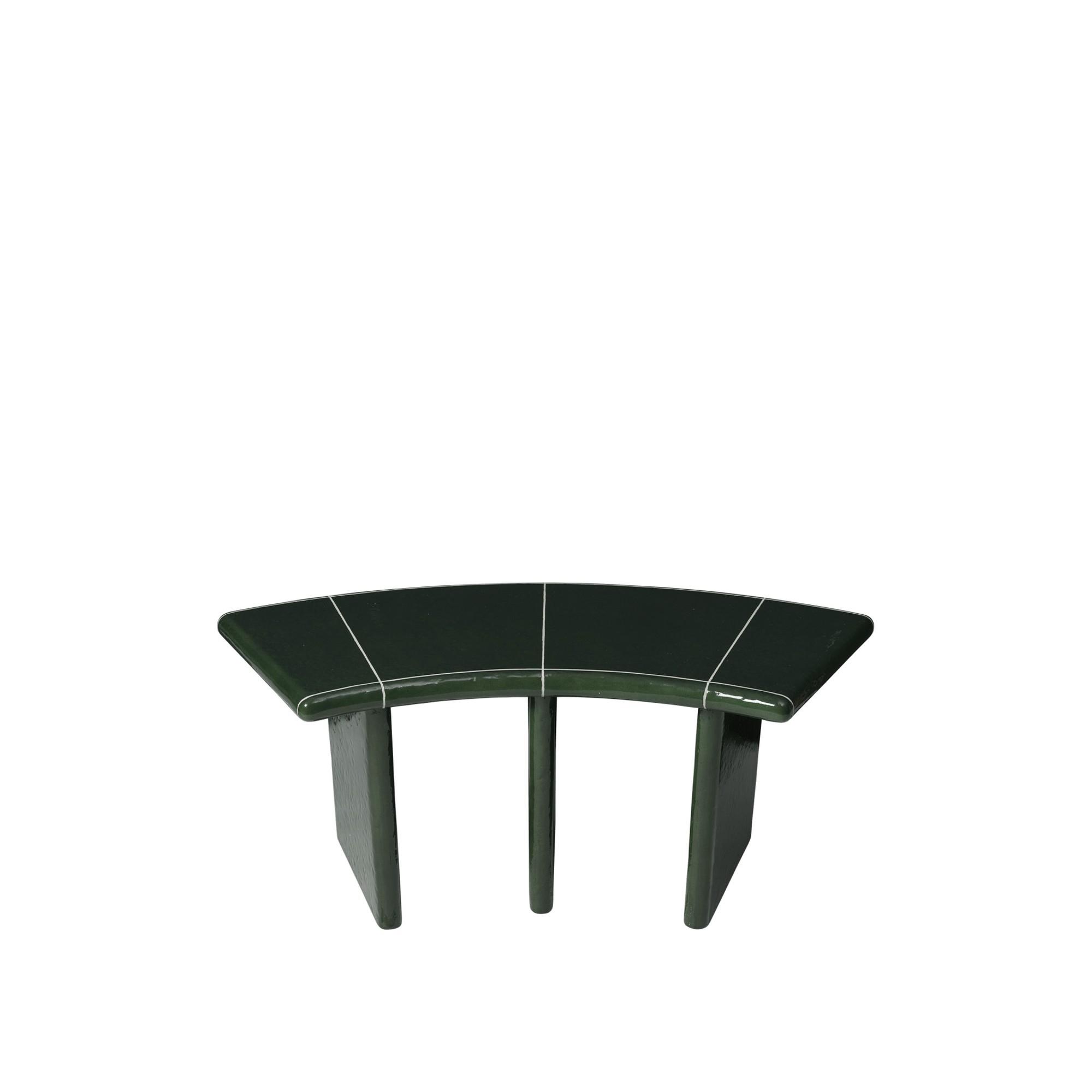 Banco Deya 110 de Ferm Living, Verde oscuro