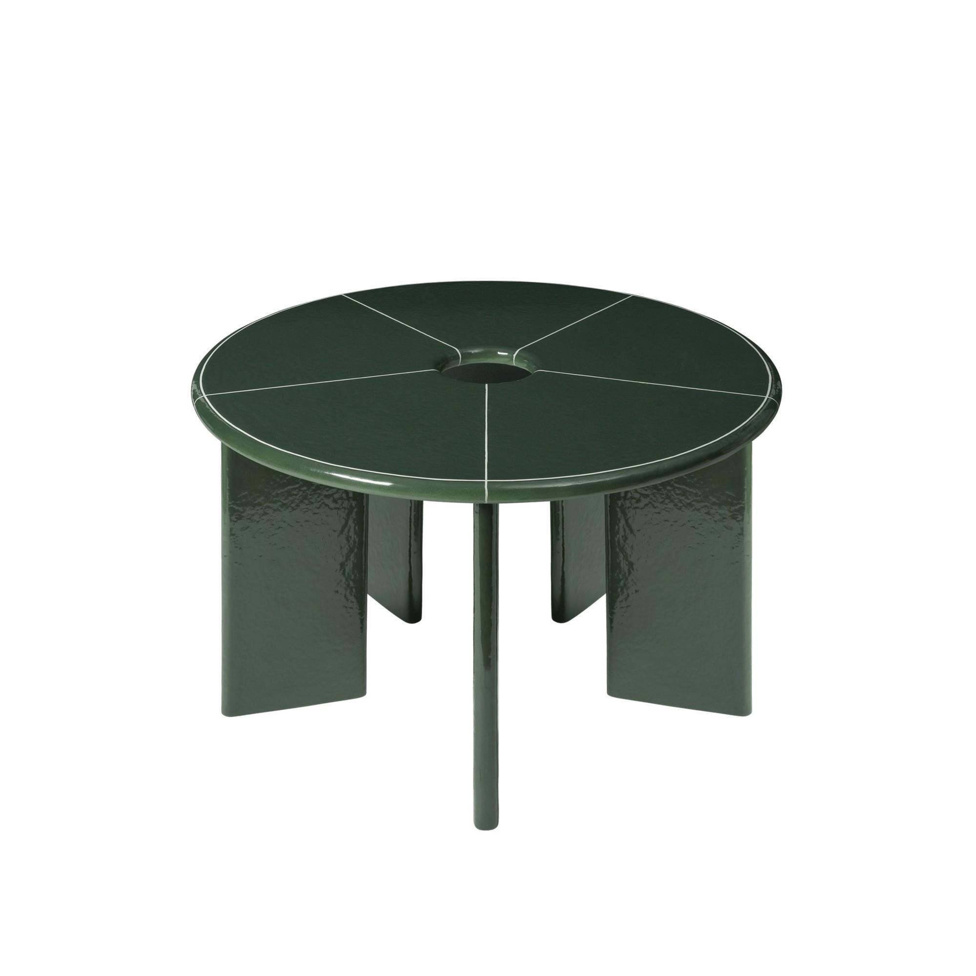 Mesa de comedor Ferm Living Deya Ø120 Verde oscuro