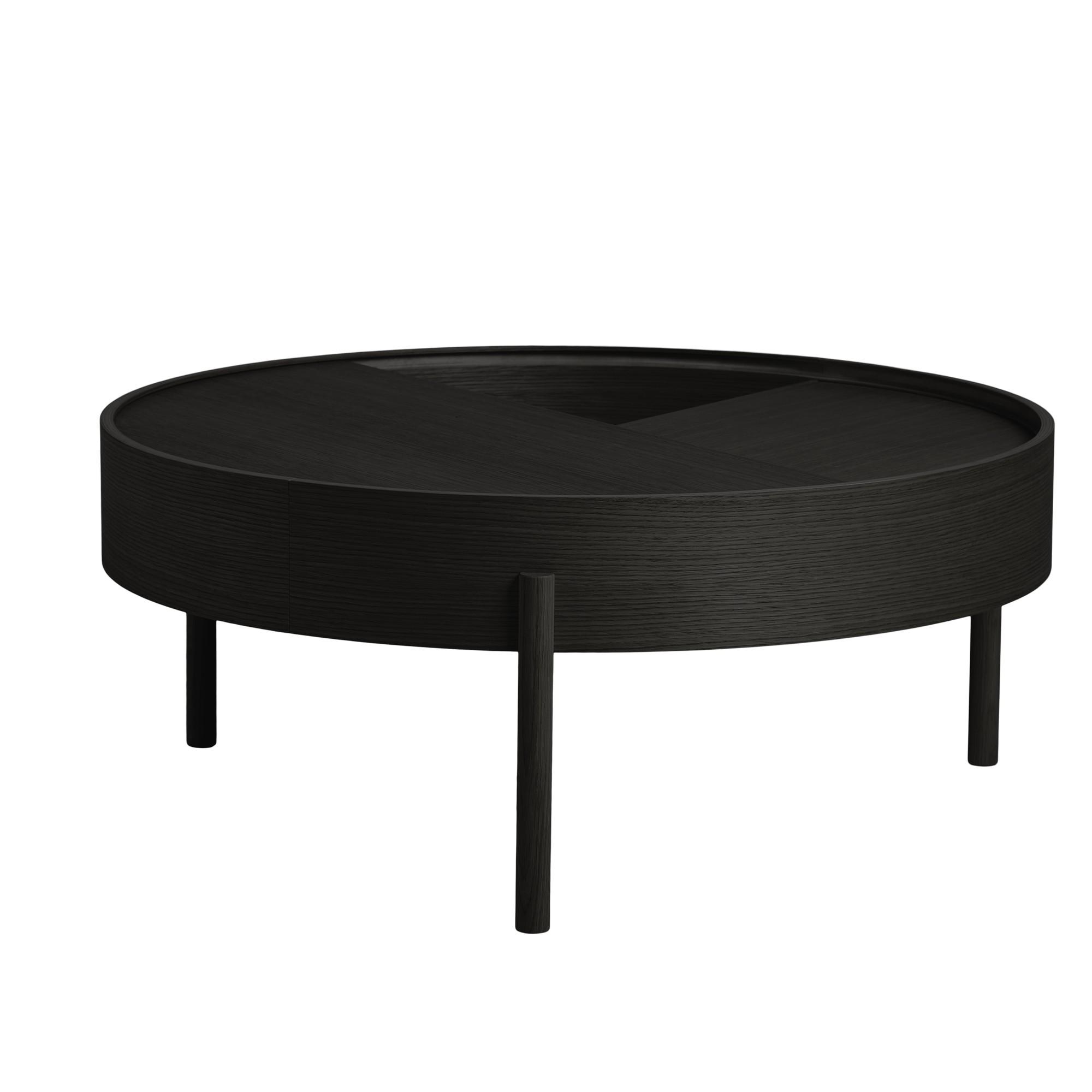 Woud Arc Coffee Table Black Ash Ø89