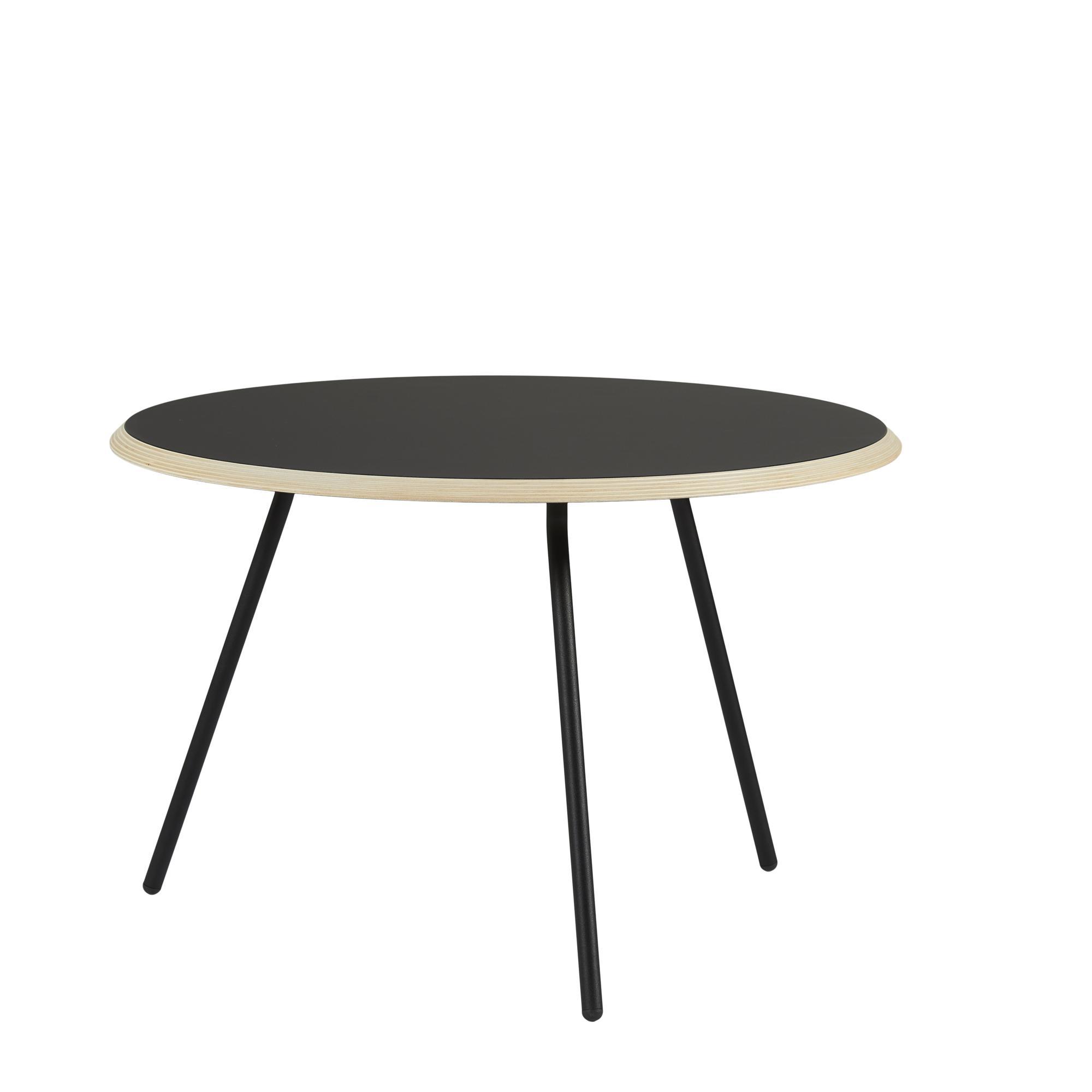 Woud Soround Coffee Table Black Laminate Ø75 H49