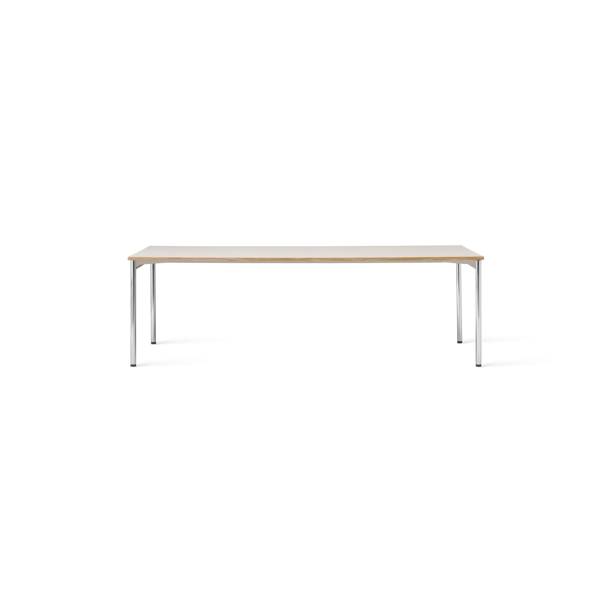 Audo Co Tavolo da Pranzo 240x100 Cromo/ Laminato Crema