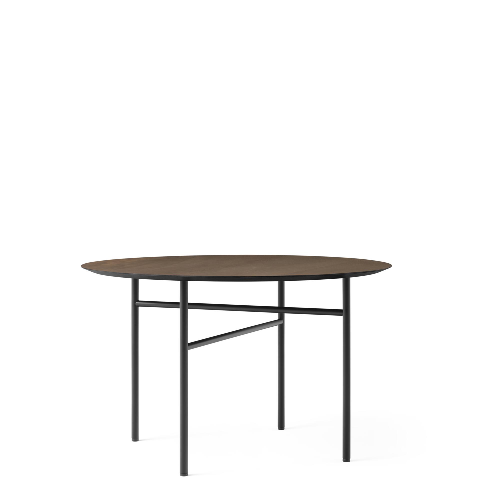 Audo Snaregade Dining Table Round Ø120 Black & Dark Stained Oak