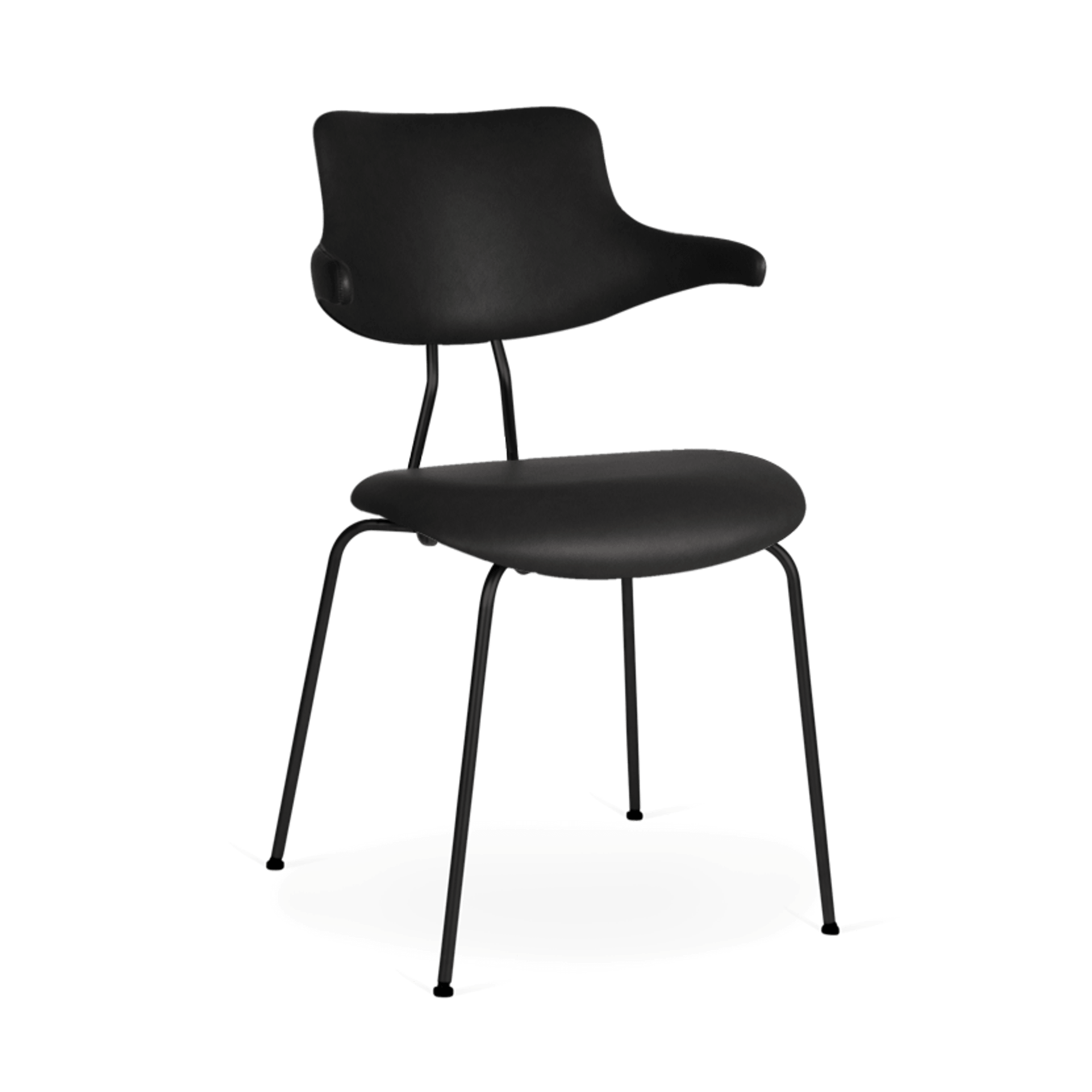 VERMUND VL118 Dining Chair Black Leather/Black Frame