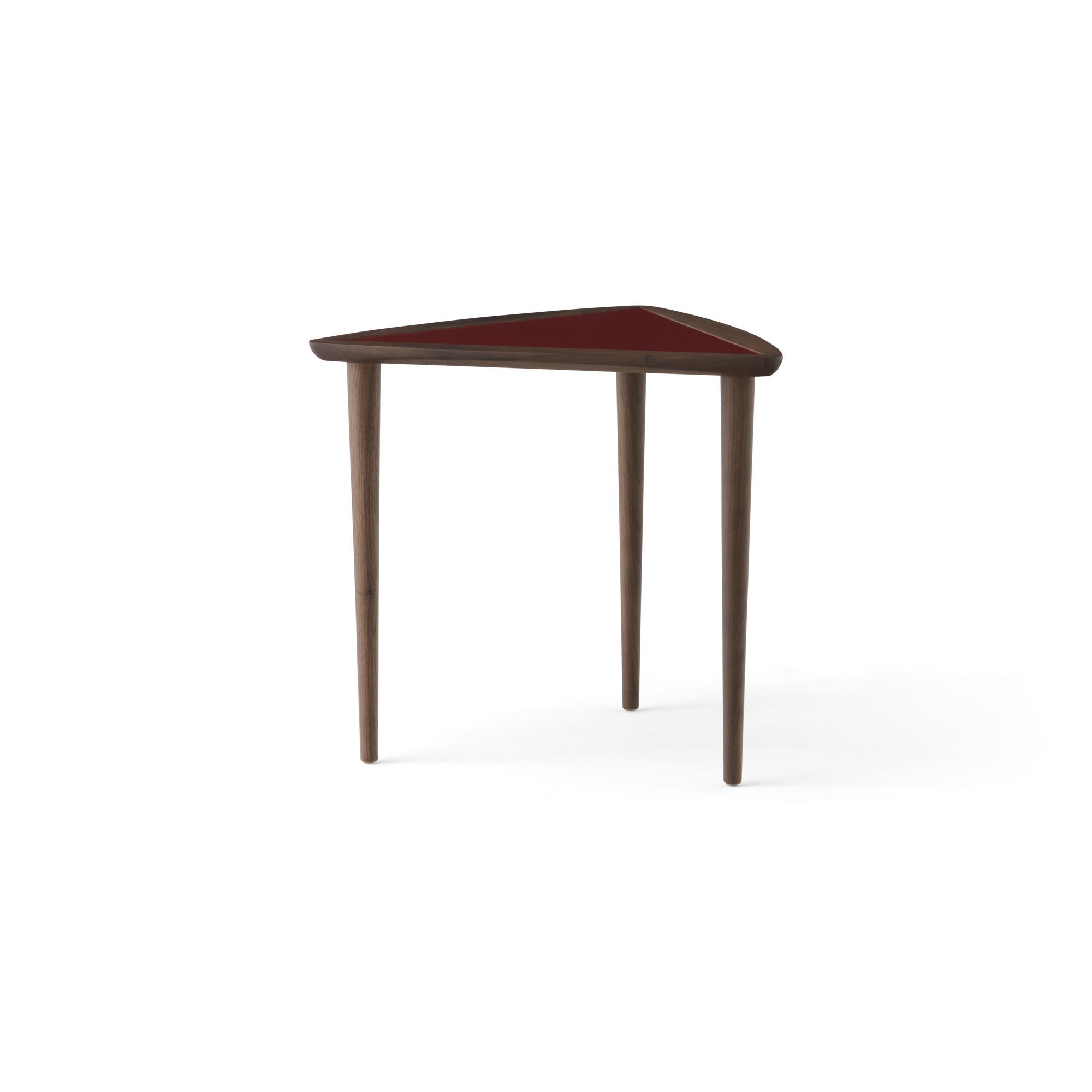 Audo Umanoff Nesting Side Table Walnut/ Burgundy