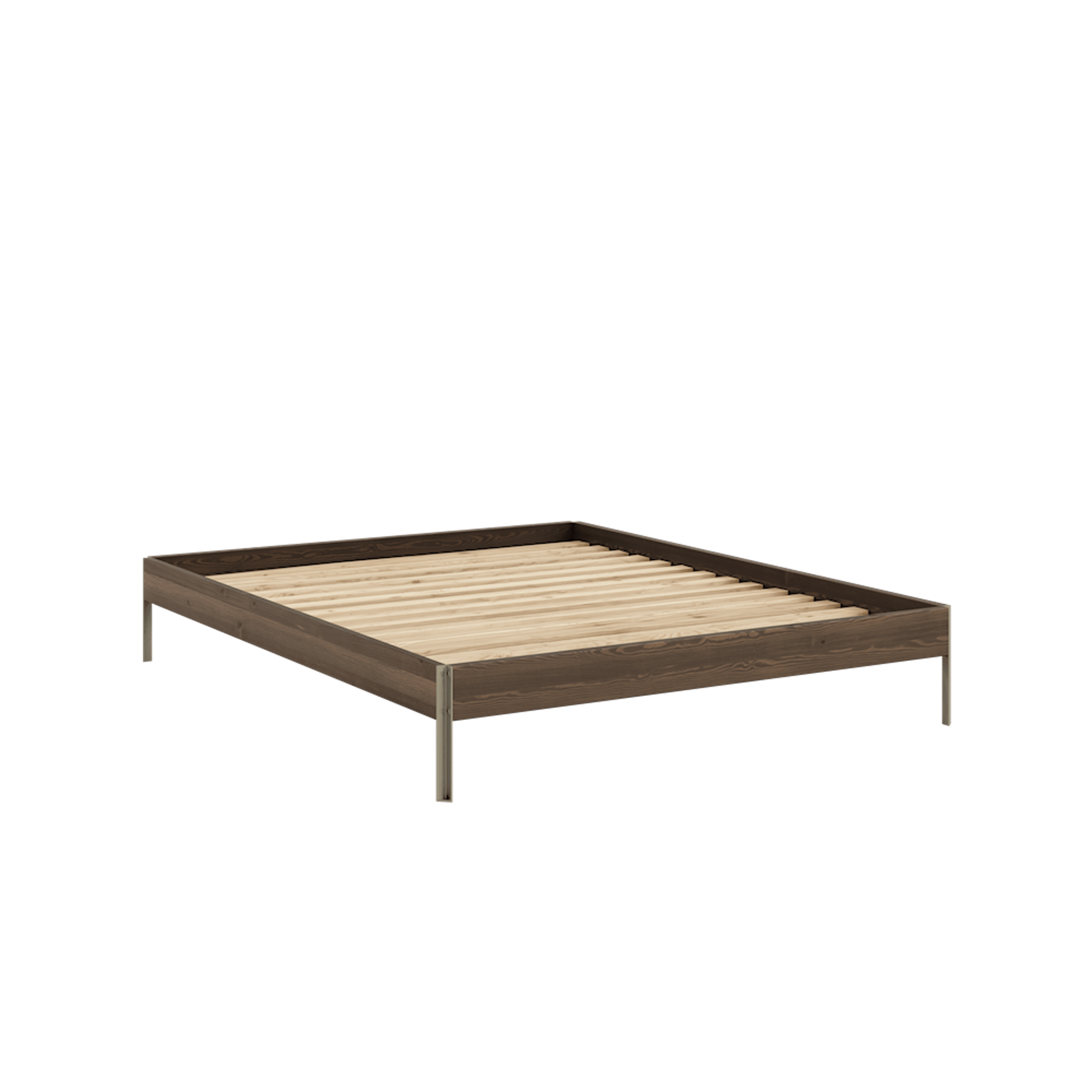 Estructura de Cama Karup Design Core 160x200 Marrón algarrobo/Verde Salvia