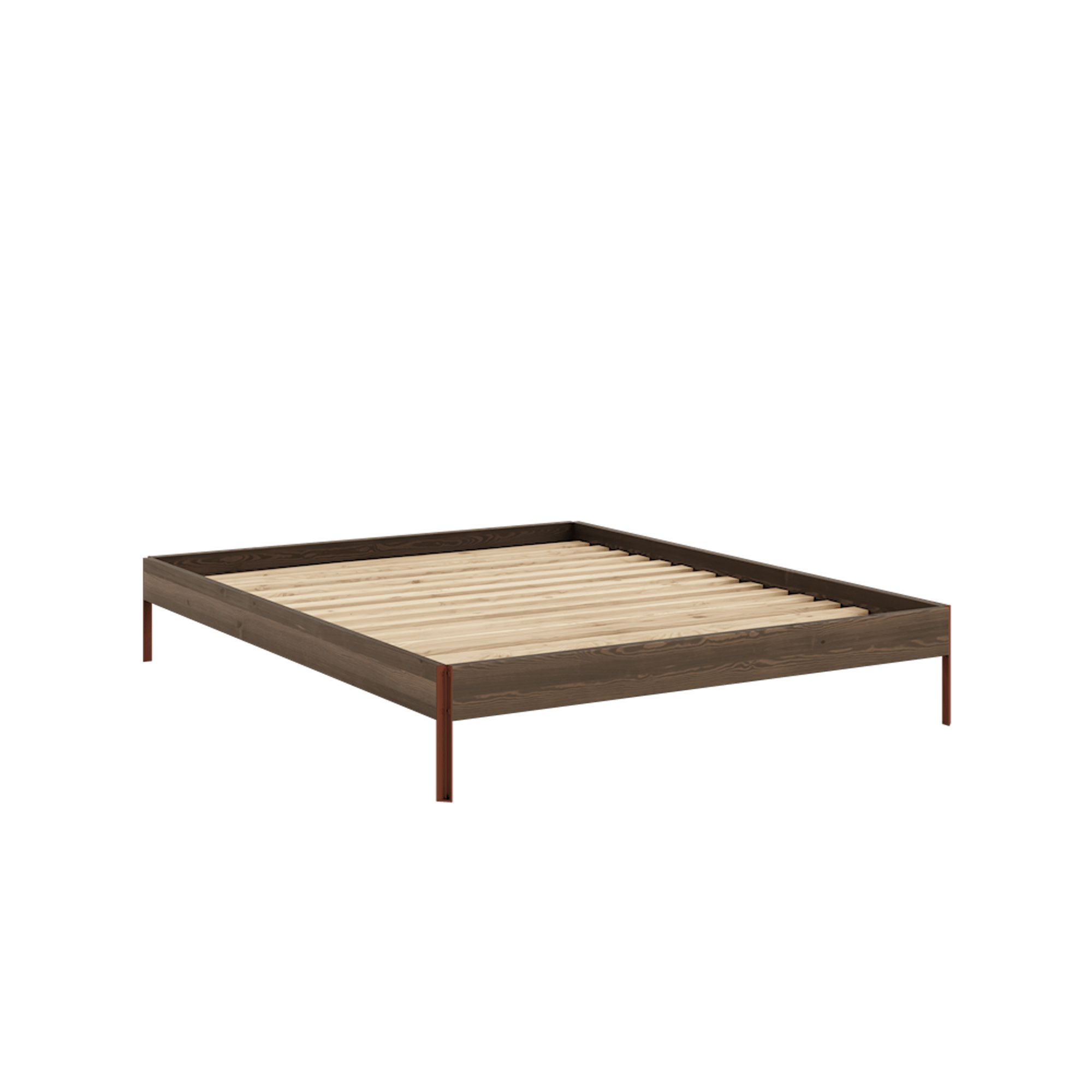Estructura de Cama Karup Design Core 160x200 Marrón algarrobo/Rojo Tierra