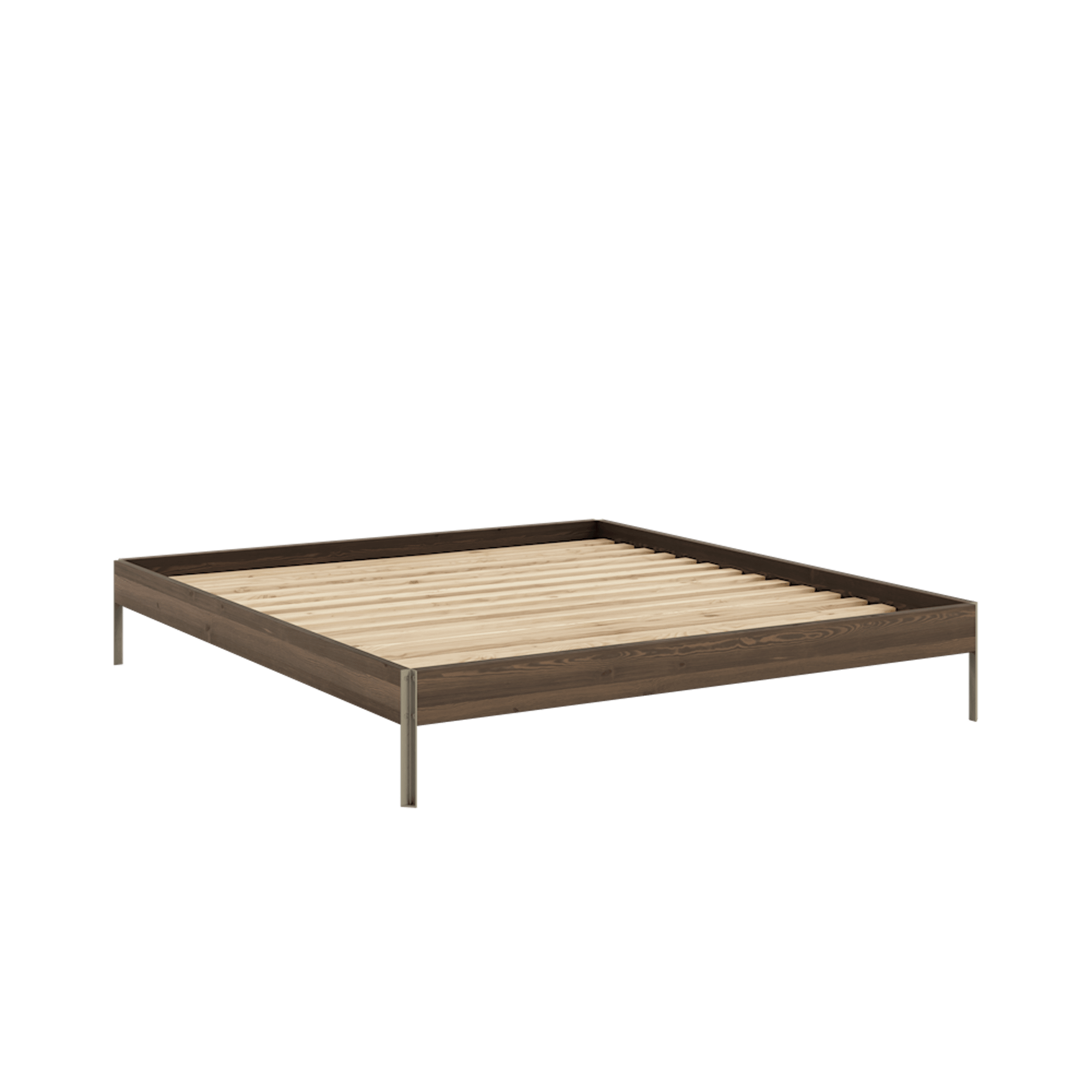 Estructura de Cama Karup Design Core 180x200 Marrón algarrobo/Verde Salvia