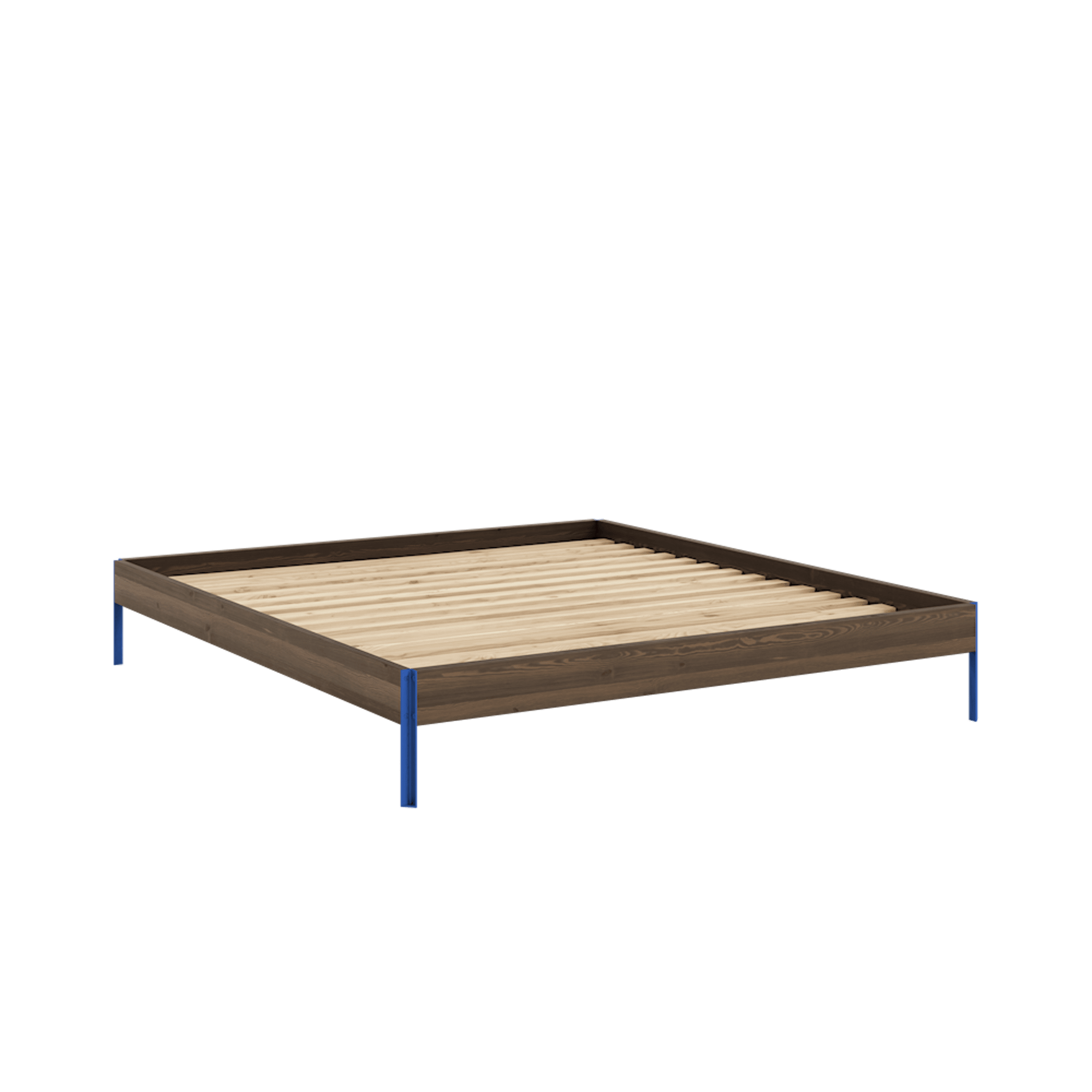 Estructura de Cama Karup Design Core 180x200 Marrón algarrobo/Azul Vivo
