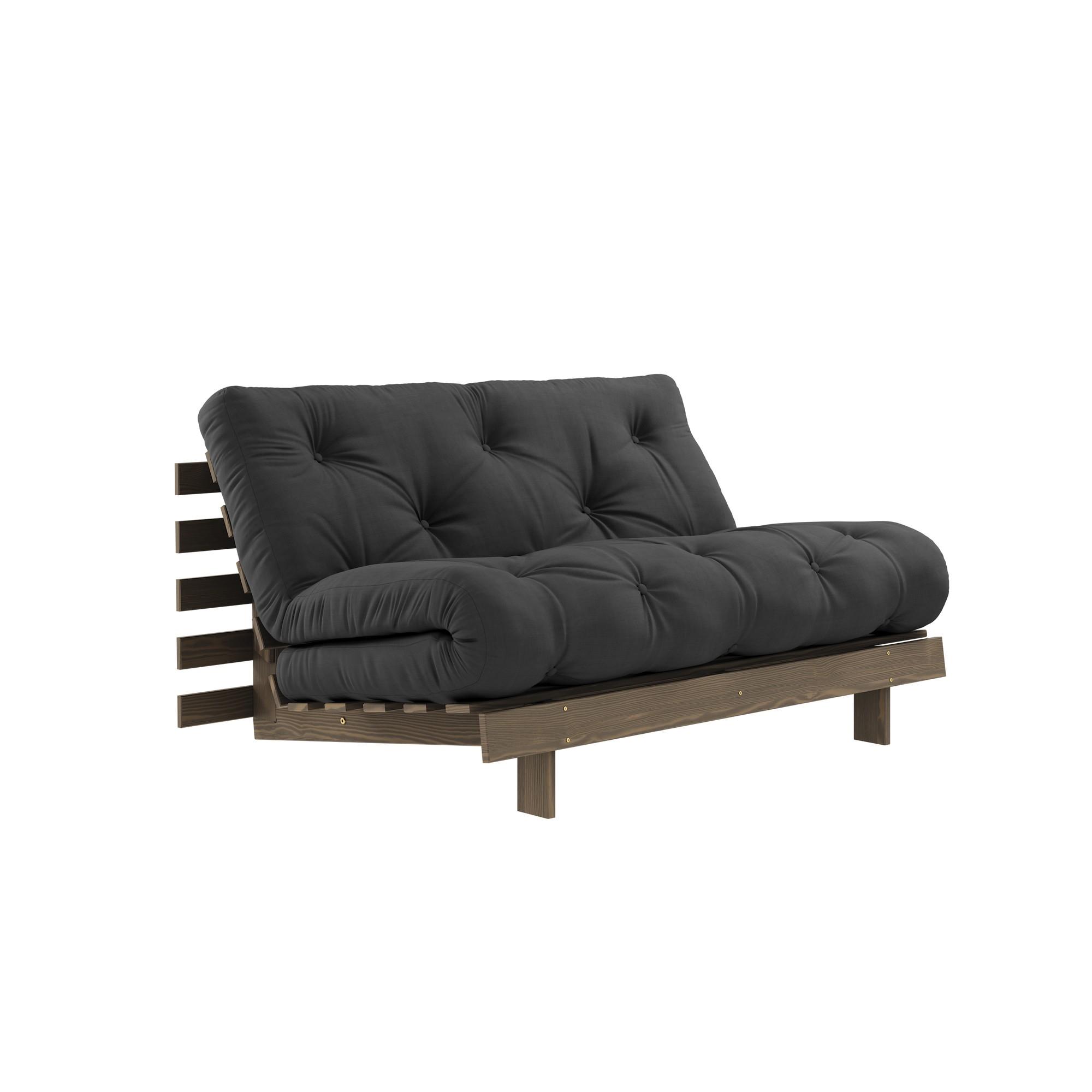 Karup Roots Schlafsofa 140x200 Johannisbrotbraun/734 Dunkelgrau