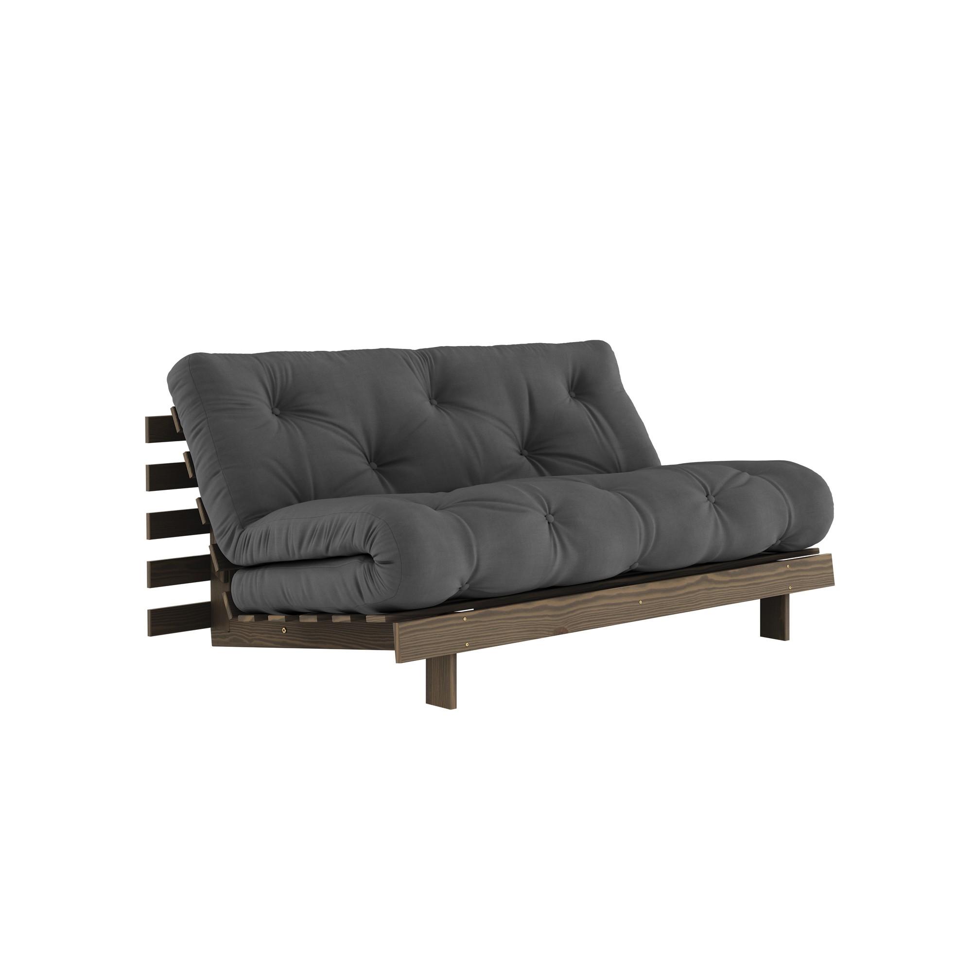 Karup Roots Schlafsofa 160x200 Johannisbrotbraun/734 Dunkelgrau