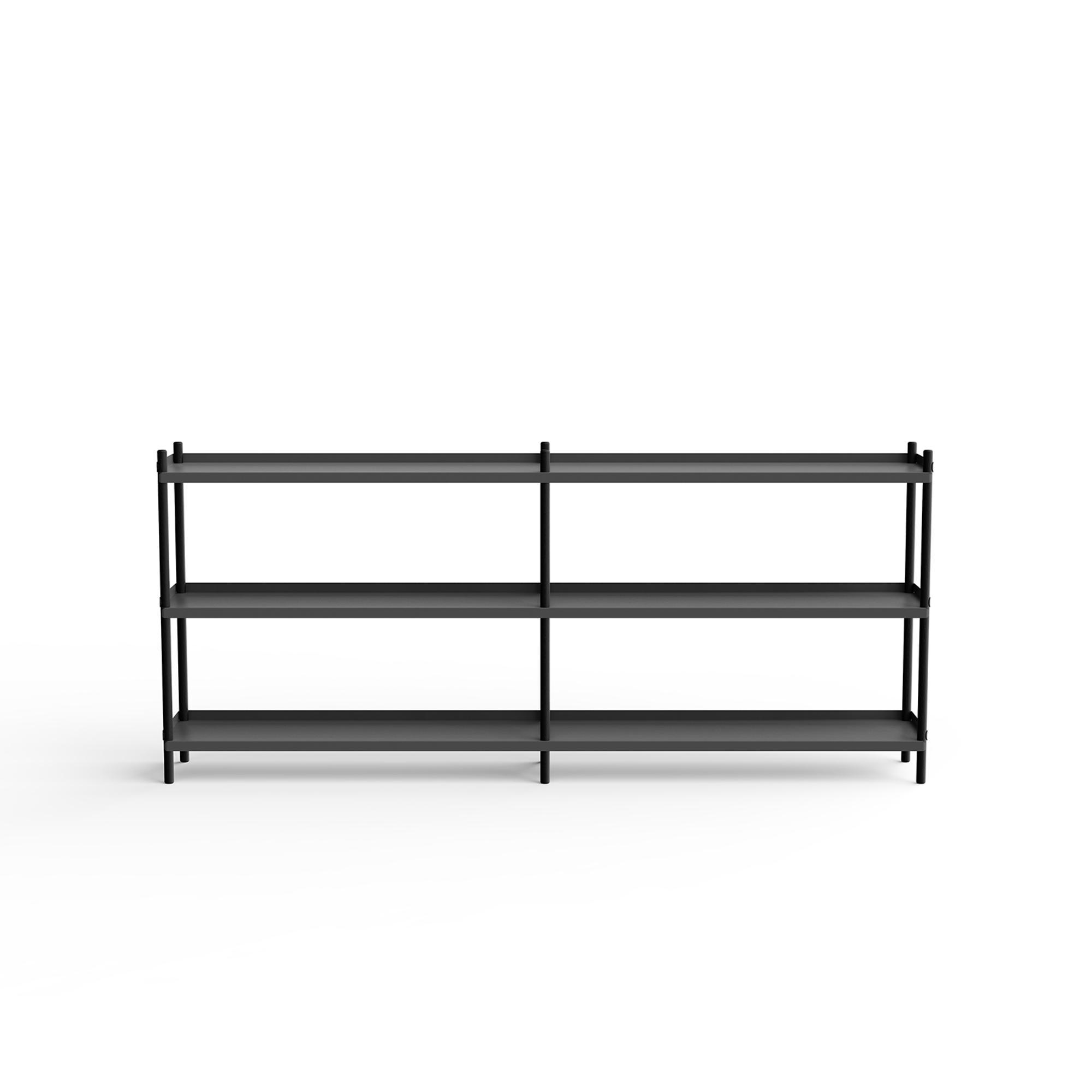 NINE BOLT Shelf 2000 3 Pcs. Black Anthracite