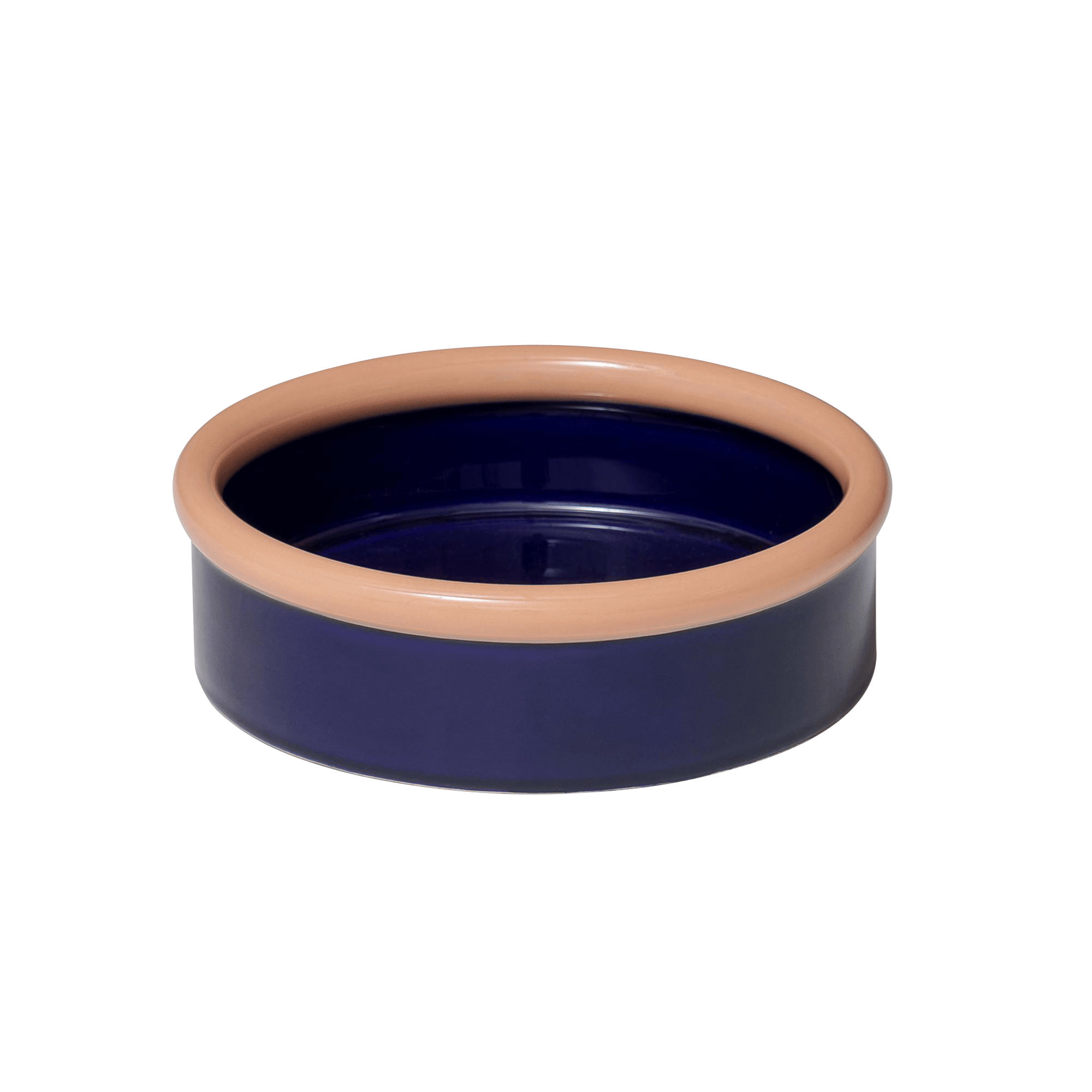 NINE ROD Ceramic Bowl Coral/ Dark Blue