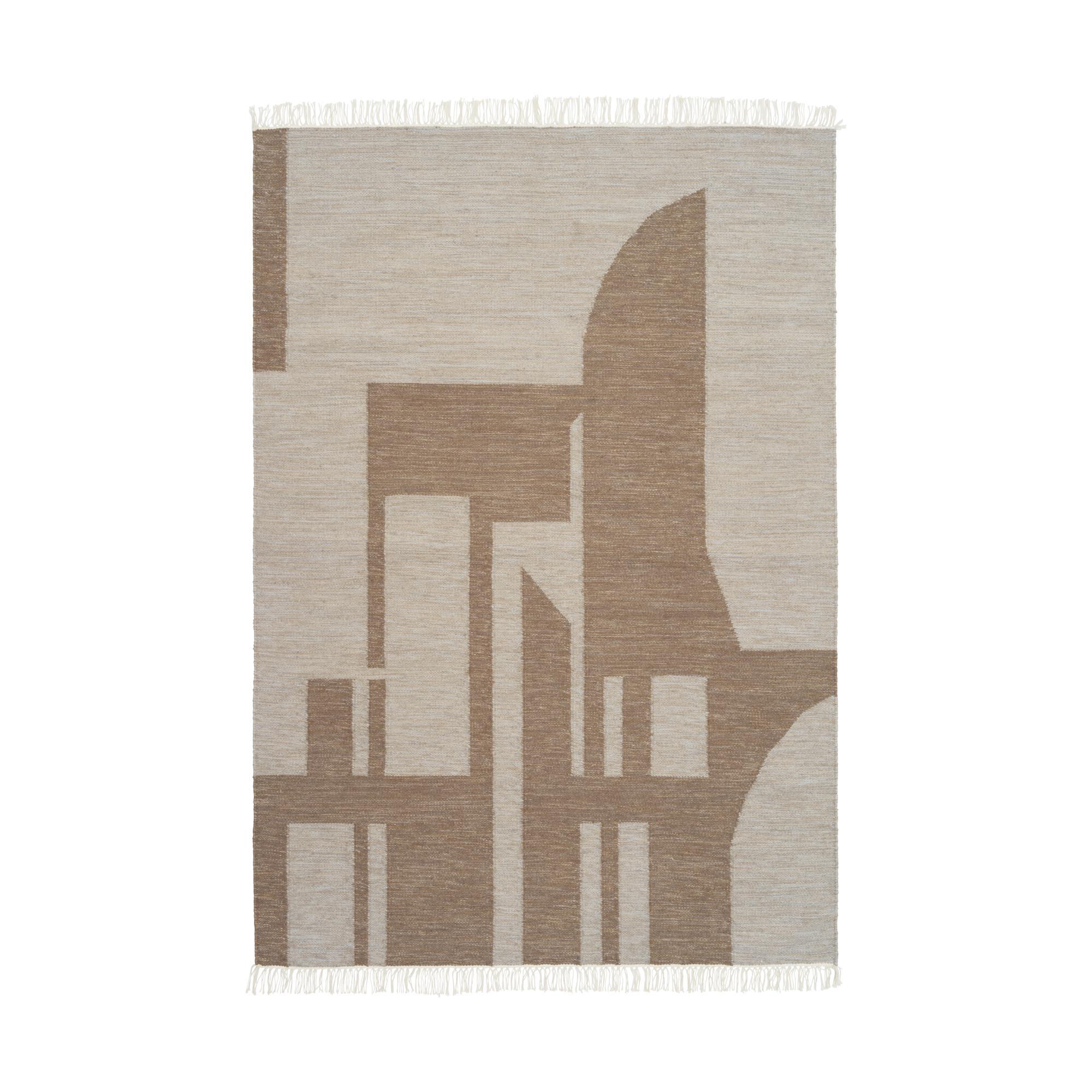 Kristina Dam Studio Tappeto Kilim Contemporaneo Bianco Sporco/ Marrone 200 cm