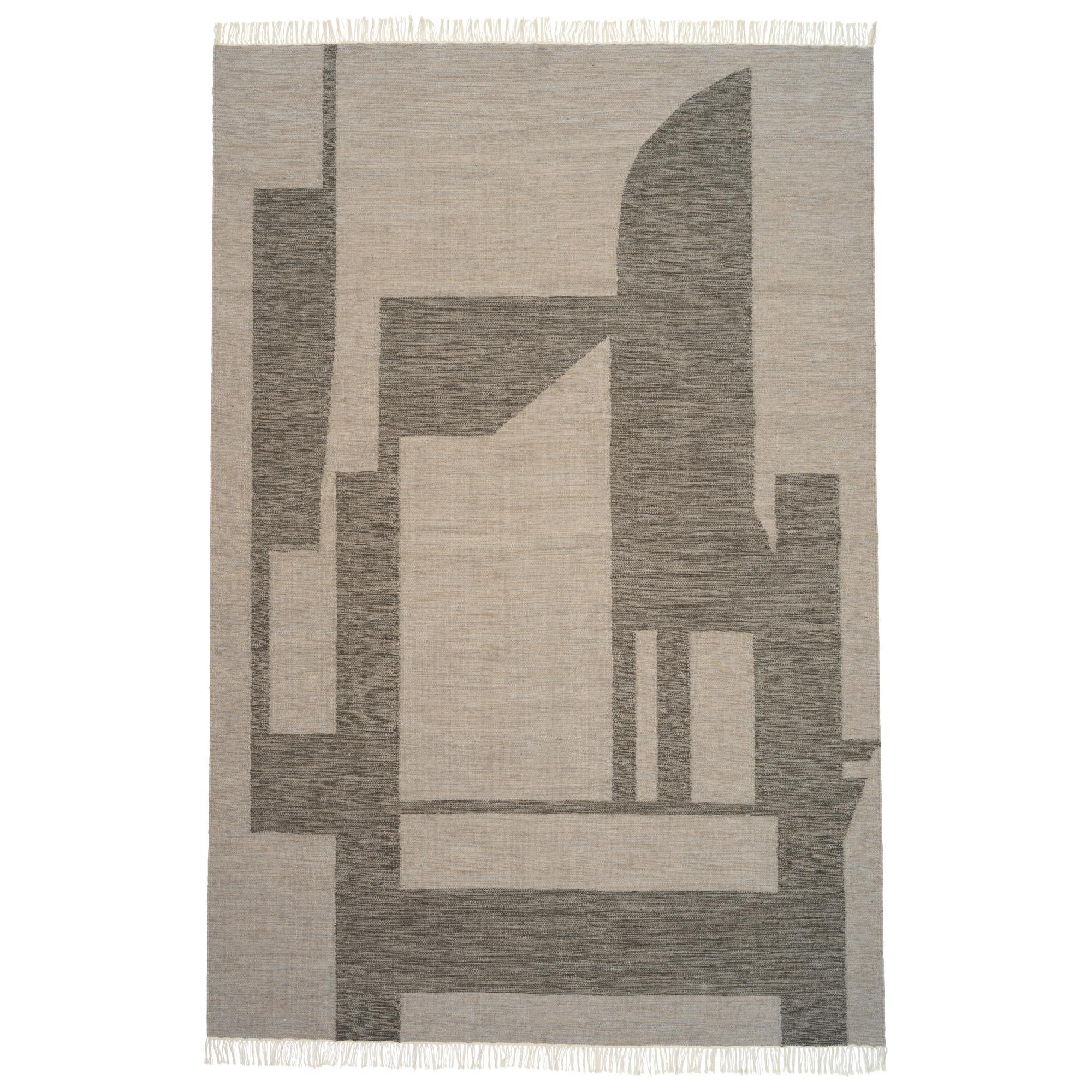 Kristina Dam Studio Contemporary Kilim Matto Luonnonvalkoinen/harmaa 300 cm