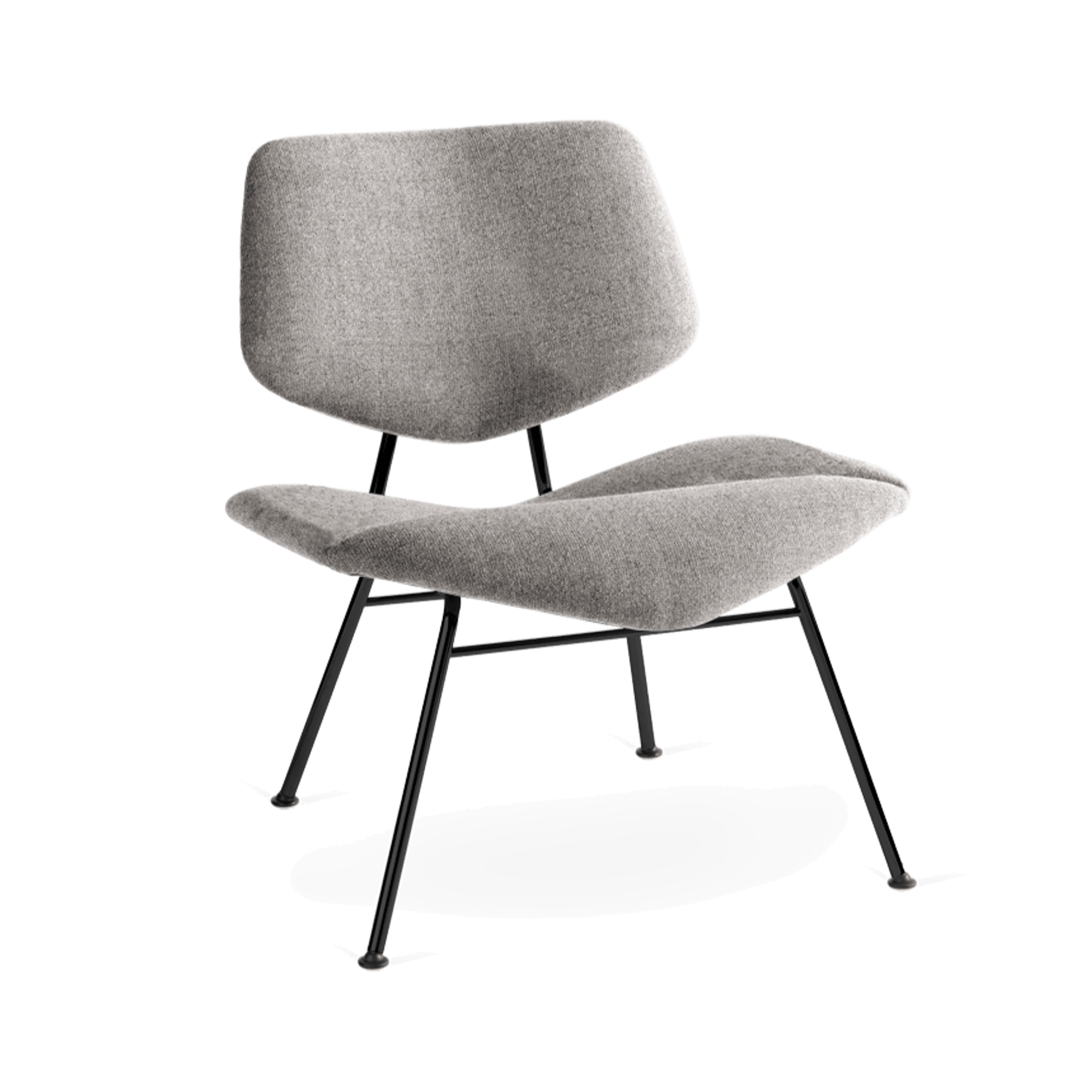 VERMUND VL135 Lounge Chair Gray Fabric/Black Frame