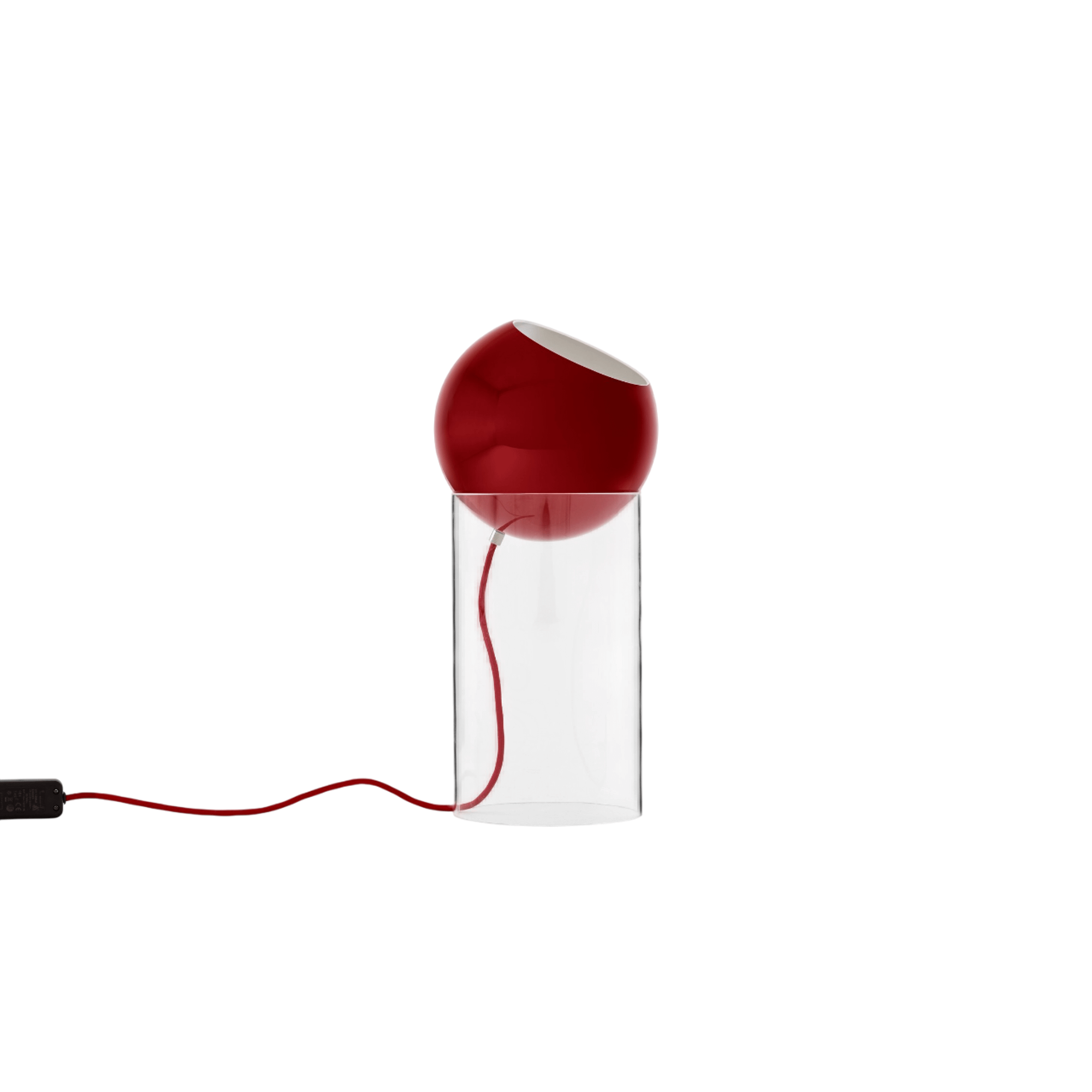 &Tradition Topan VP14 Floor lamp Topan Floor Lamp VP14 Clear Acrylic/Vermilion Red