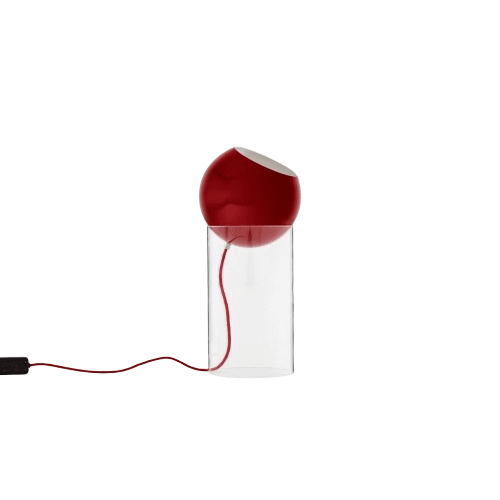 &Tradition Topan VP14 Floor Lamp Topan Floor Lamp VP14 Clear Acrylic/Vermilion Red