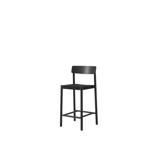 &Tradition Betty TK12 Counterstol Sortlakeret Ask/Sort Linnedflet