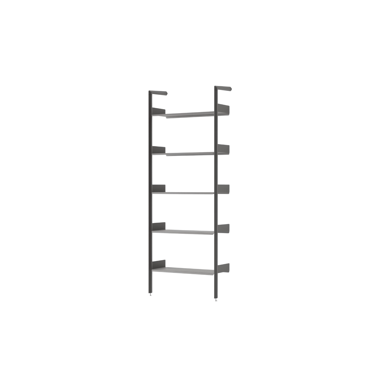 &Tradition Rombe Full Bay IF1 Shelves Bookcase Lacquered Walnut/ Anthracite