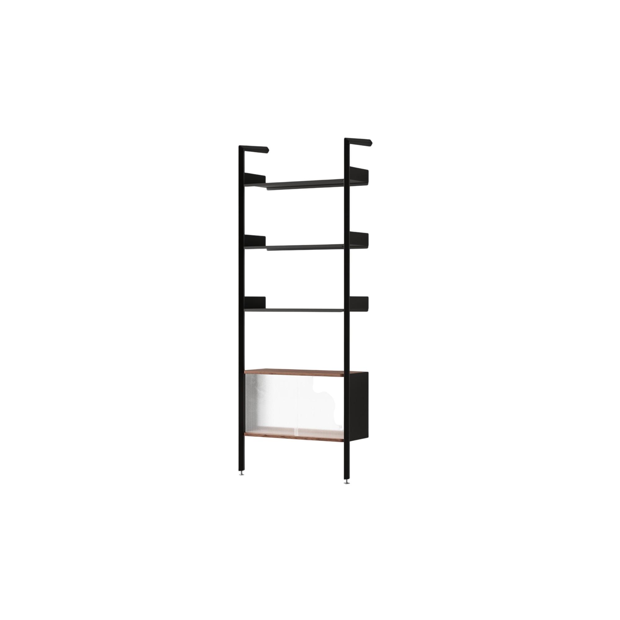 &Tradition Rombe Full Bay IF3 Mobiletto Scaffale Laccato Noce/Antracite