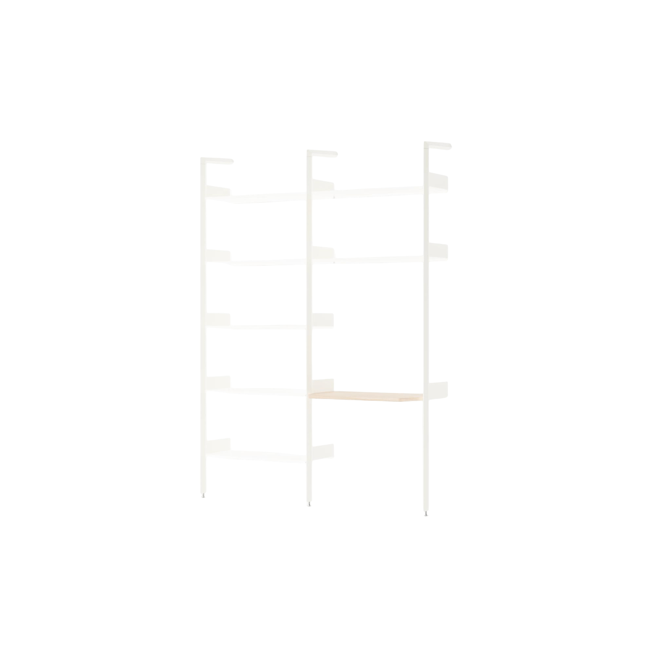 &Tradition Rhomb IF1 &IF5 Shelving Configuration B Lacquered Oak/Alabaster
