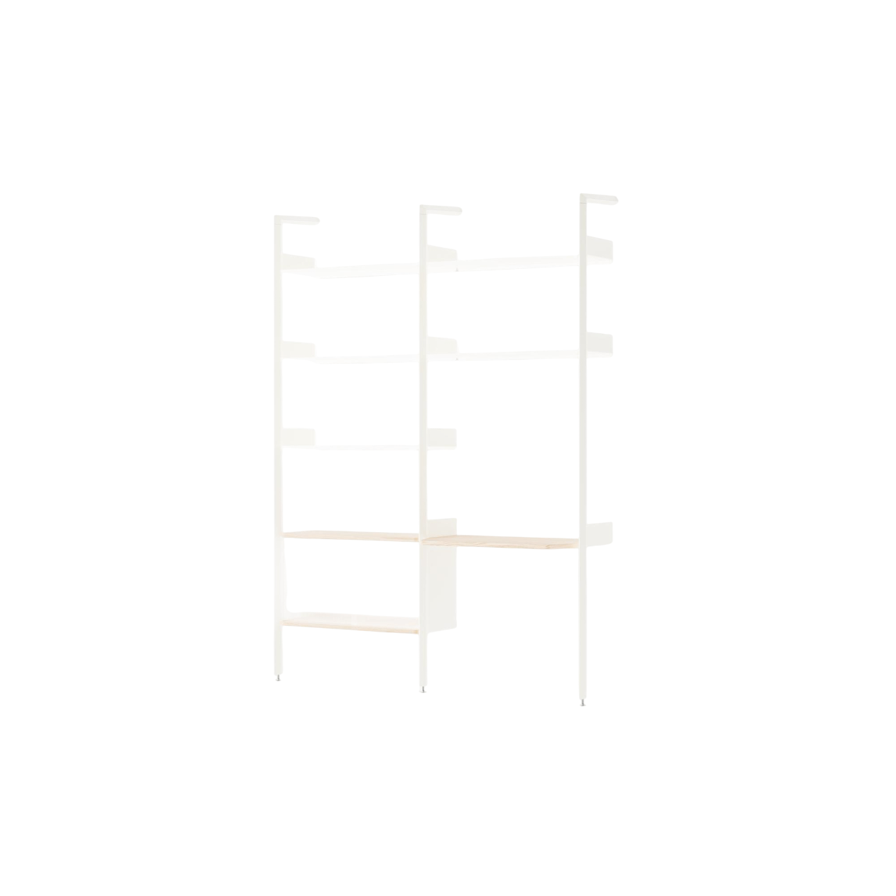&Tradition Rhomb IF2 &IF6 Shelving Configuration D Lacquered Oak/Alabaster