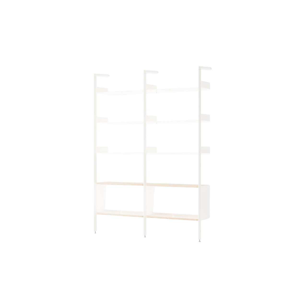 &Tradition Rhomb IF3 &IF6 Shelving Configuration E Lacquered Oak/Alabaster