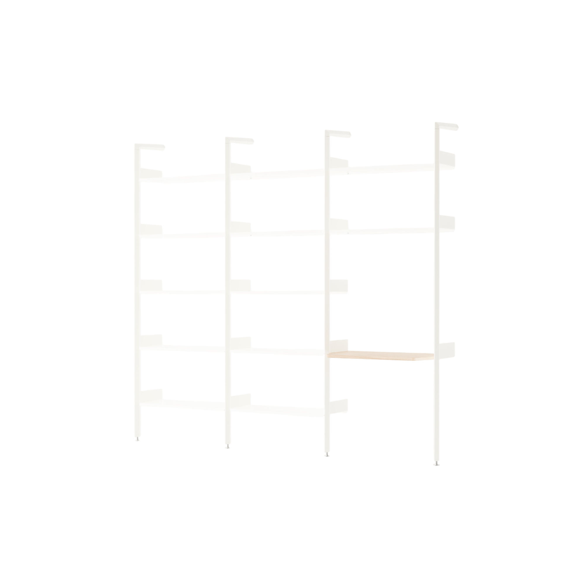 &Tradition Rhomb IF1 &IF4 & IF5 Shelving Configuration G Lacquered Oak/Alabaster