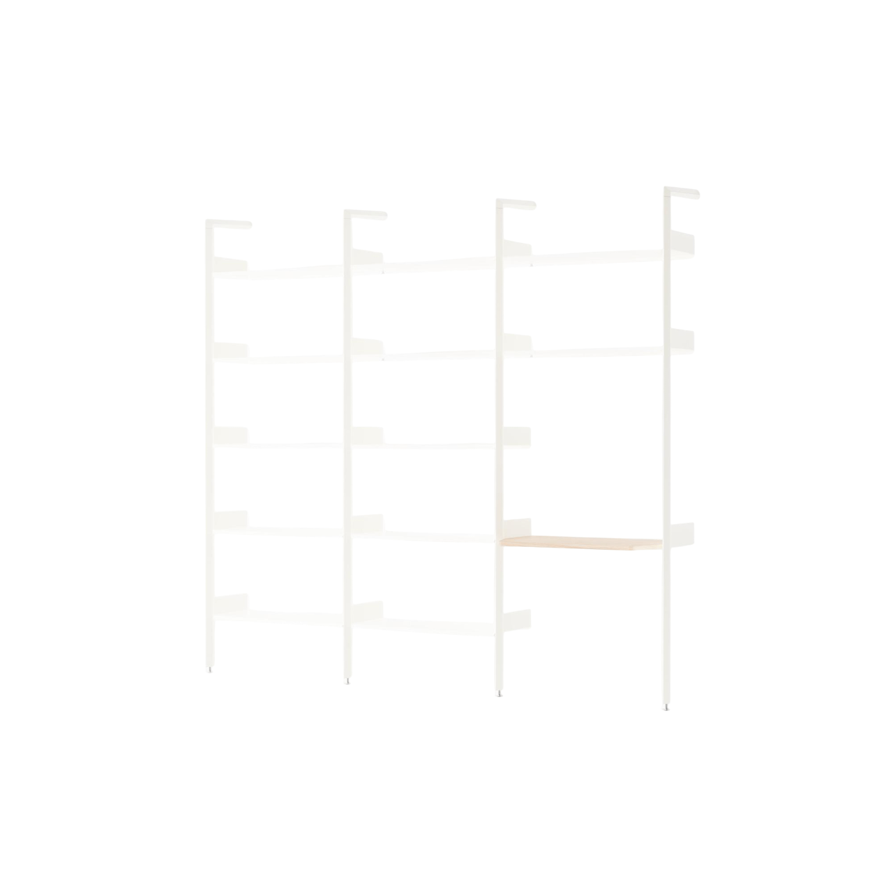 &Tradition Rhomb IF1 &IF4 & IF5 Shelving Configuration G Lacquered Oak/Alabaster